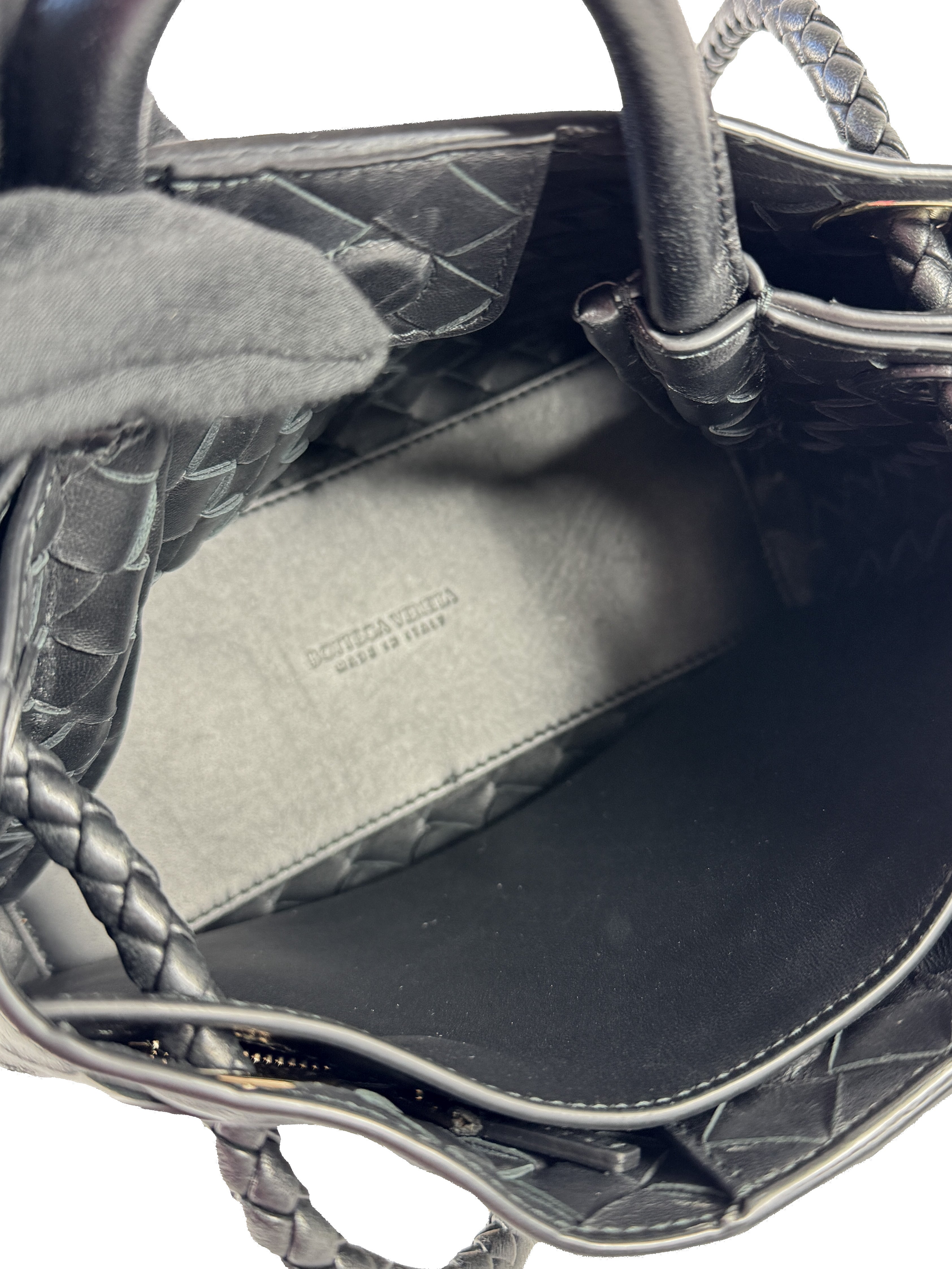 Bottega Veneta black Andiamo small tote A01080074L