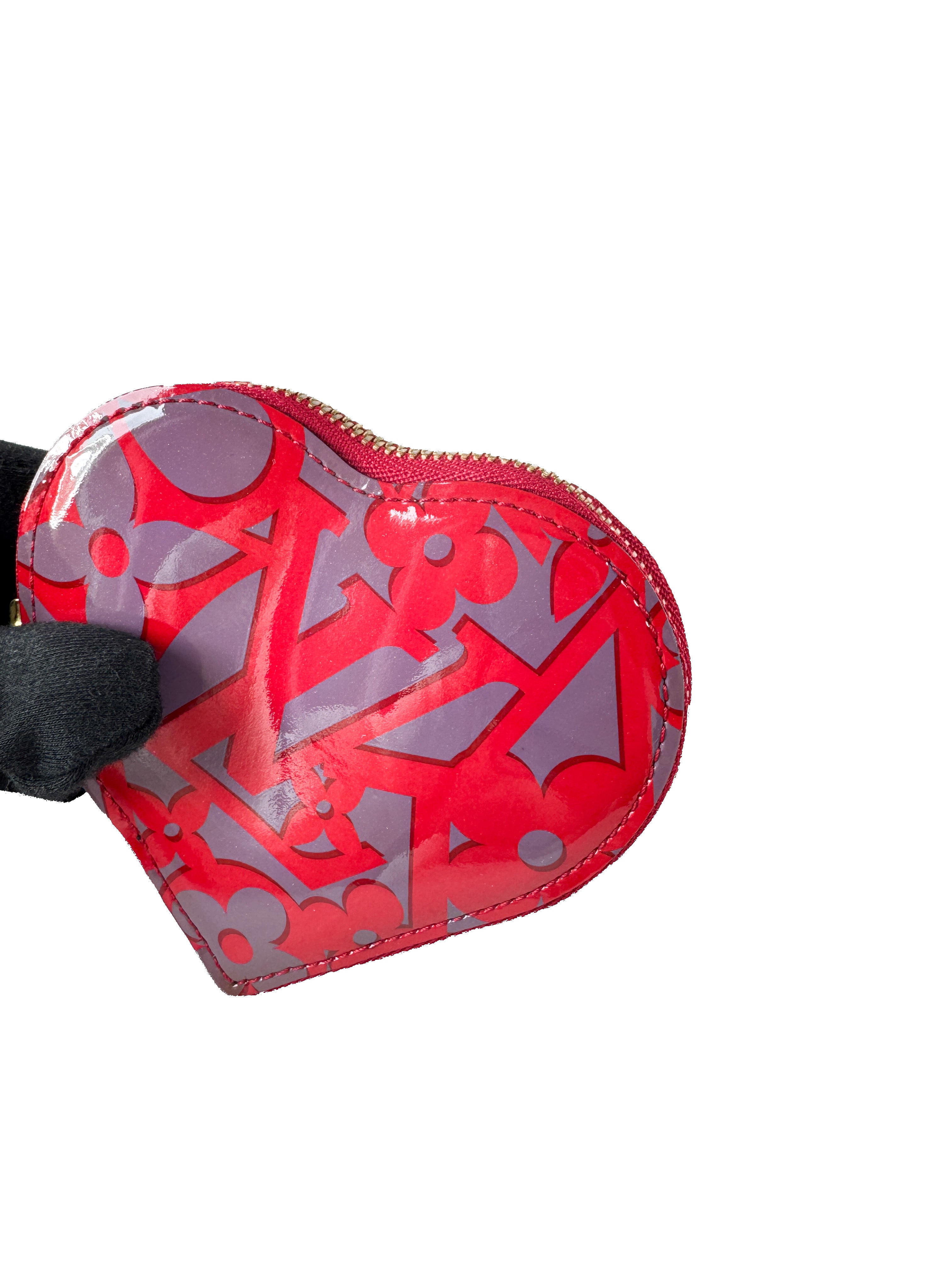 Louis Vuitton patent sweet monogram coeur heart coin purse TS4183