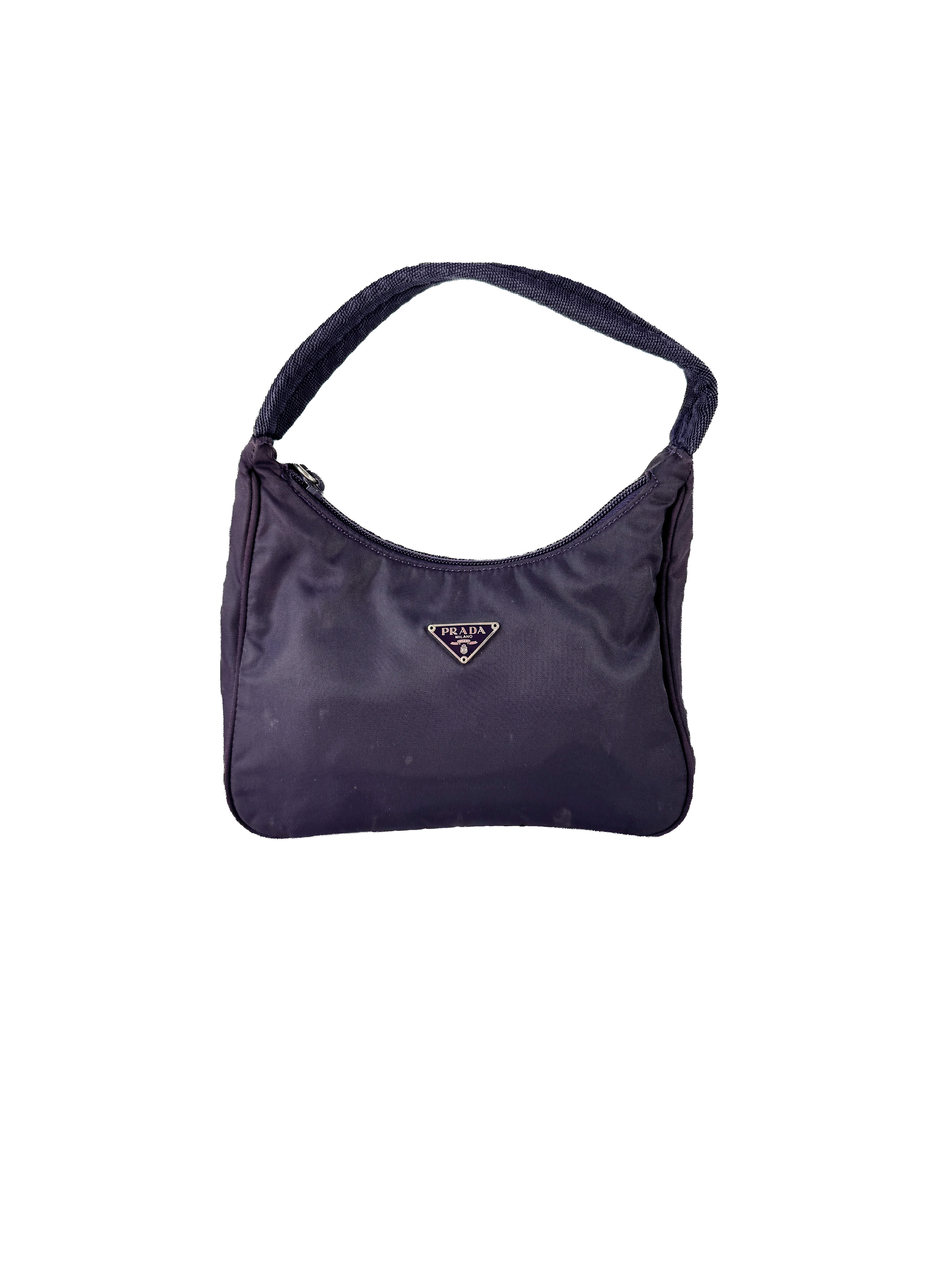 Prada purple nlyon vintage shoulder bag 36