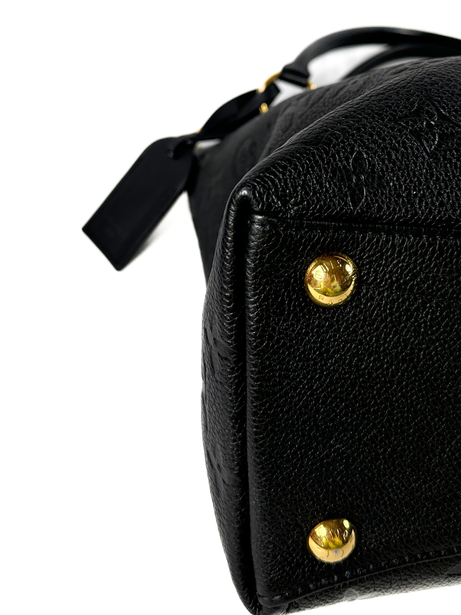 Louis Vuitton black Empreinte monogram V tote MM CA1129 retail $2990
