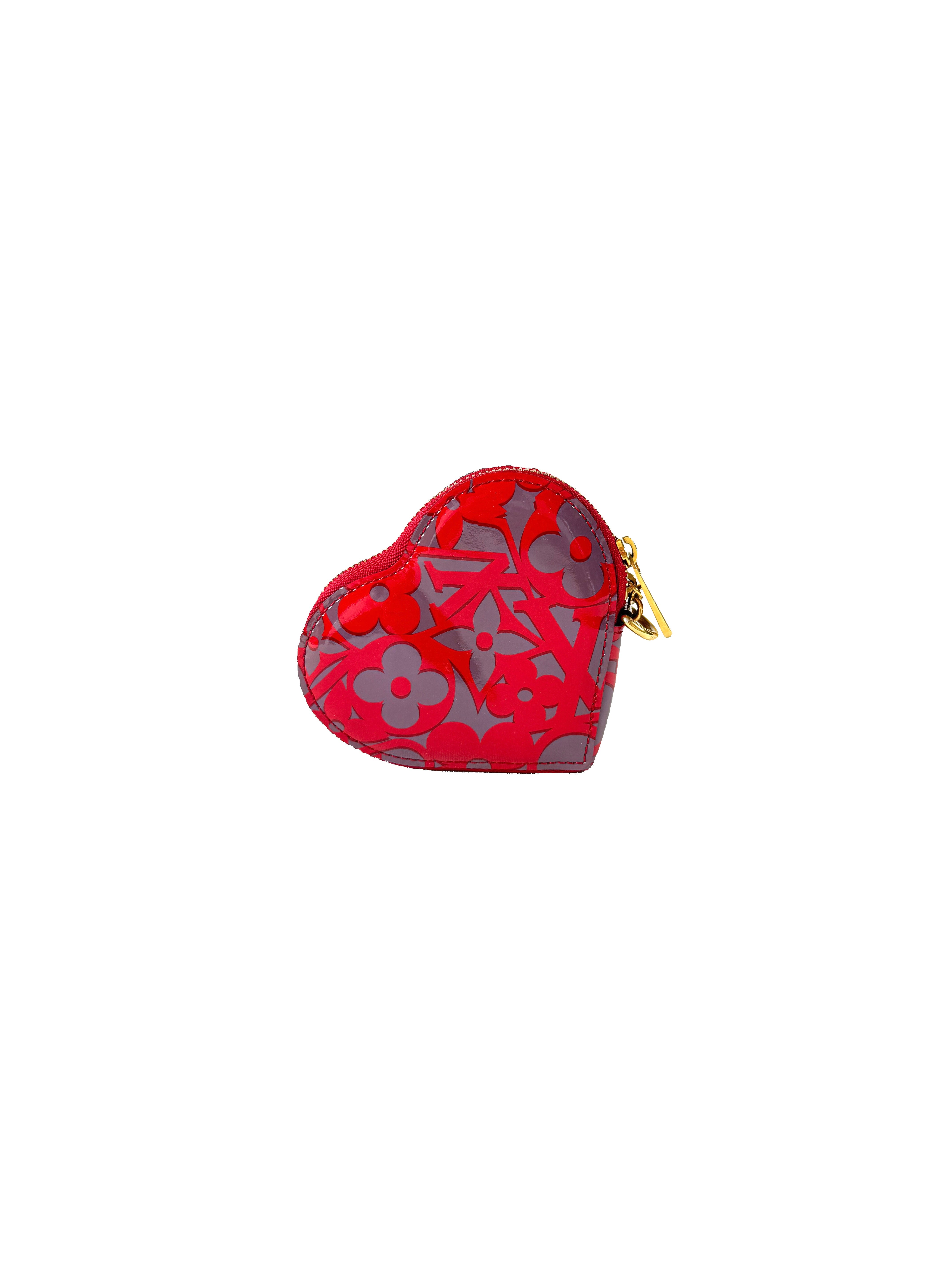 Louis Vuitton patent sweet monogram coeur heart coin purse TS4183