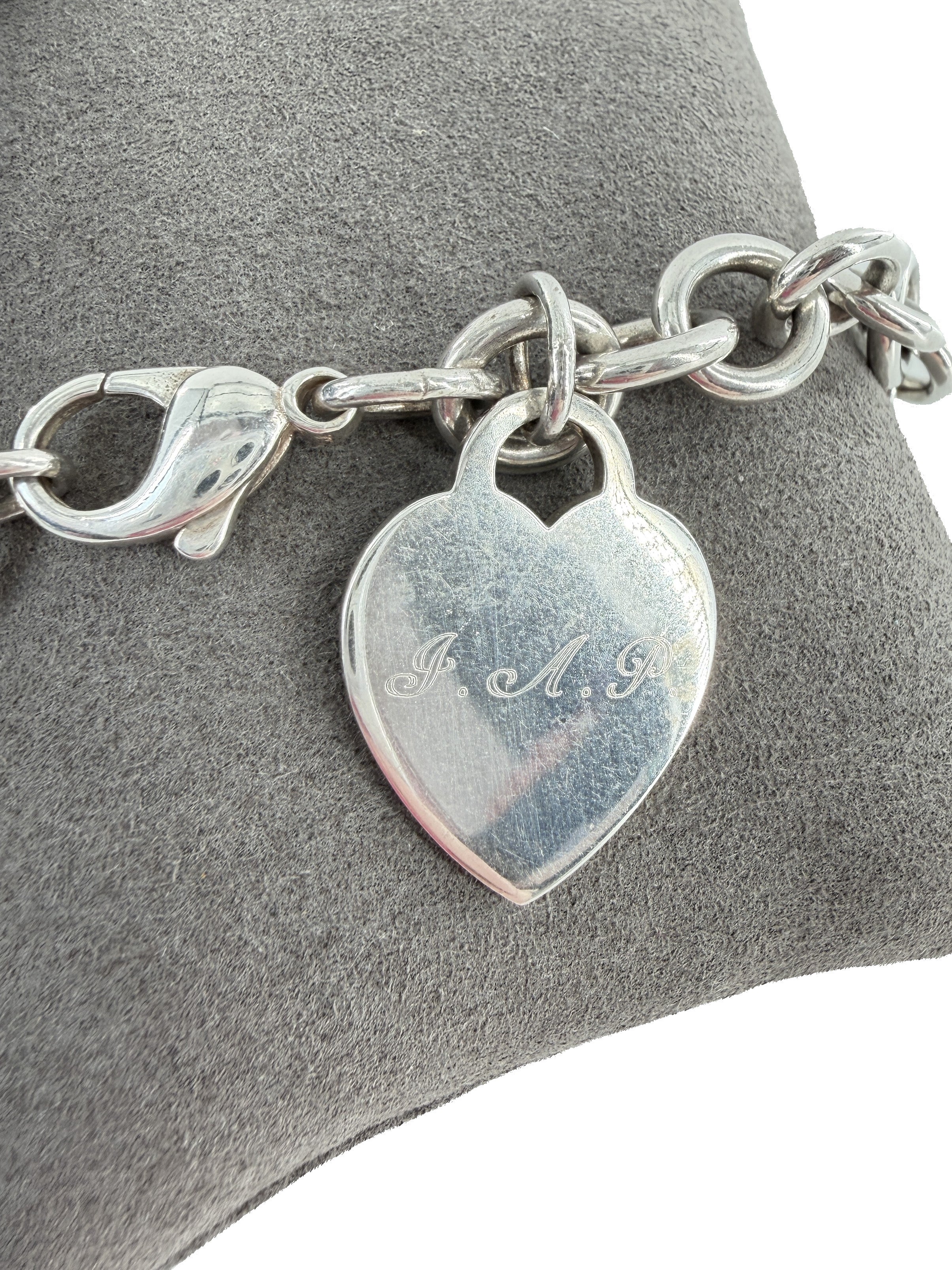 Tiffany & Co sterling silver heart tag bracelet