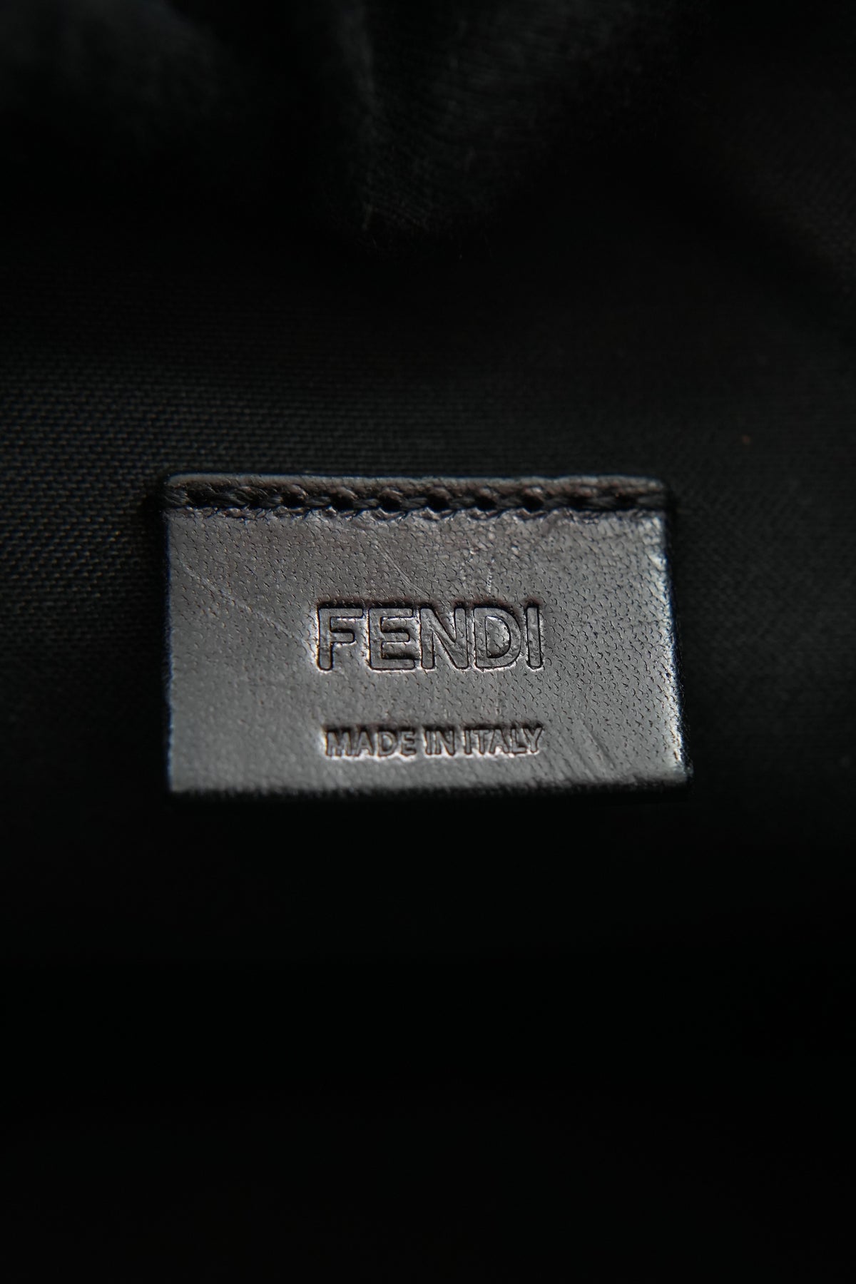 Fendi black Monster eyes pouch clutch 0059