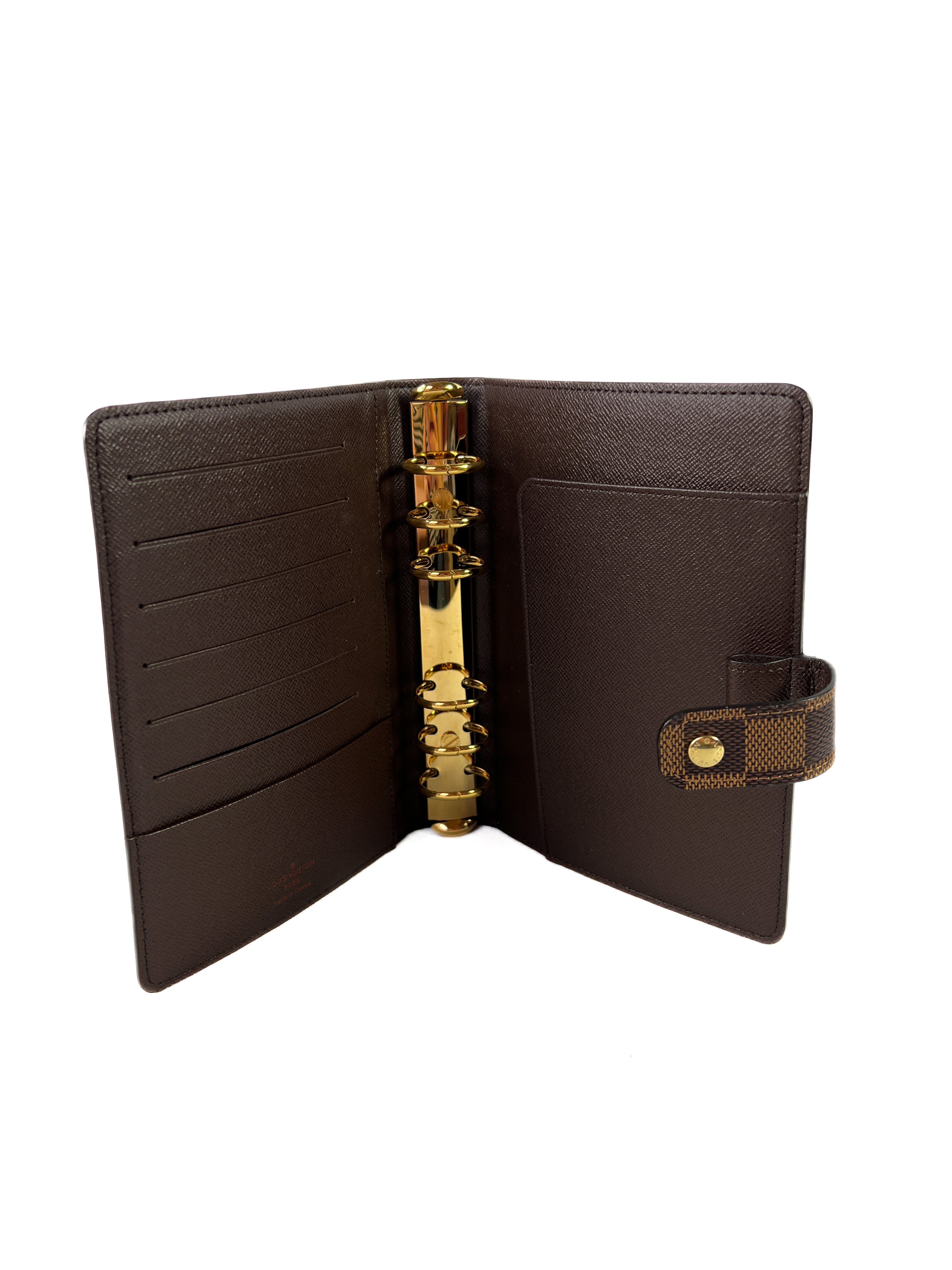 Louis Vuitton damier ebene medium ring agenda