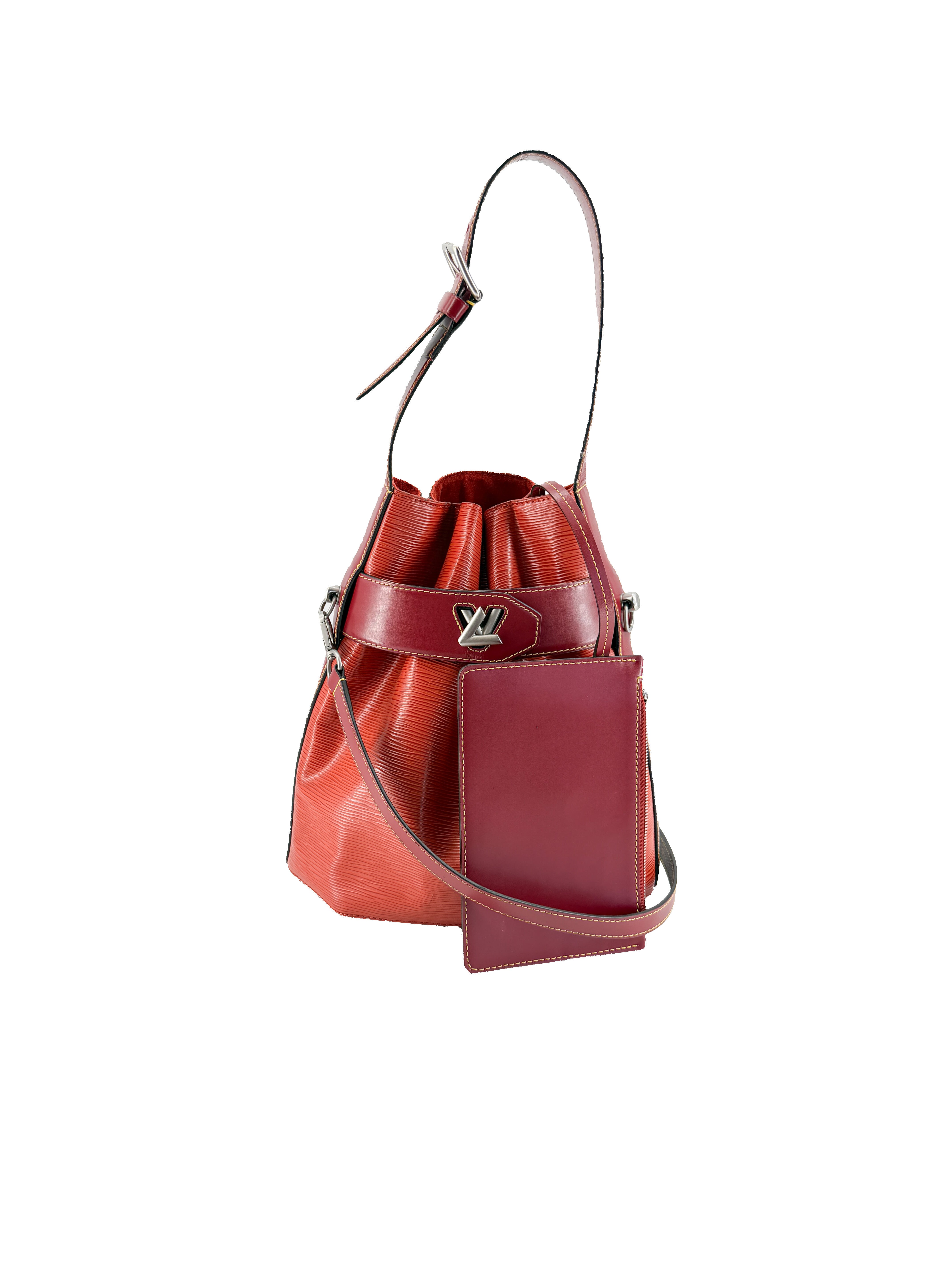 Louis Vuitton orange epi leather Twist bucket FL3198