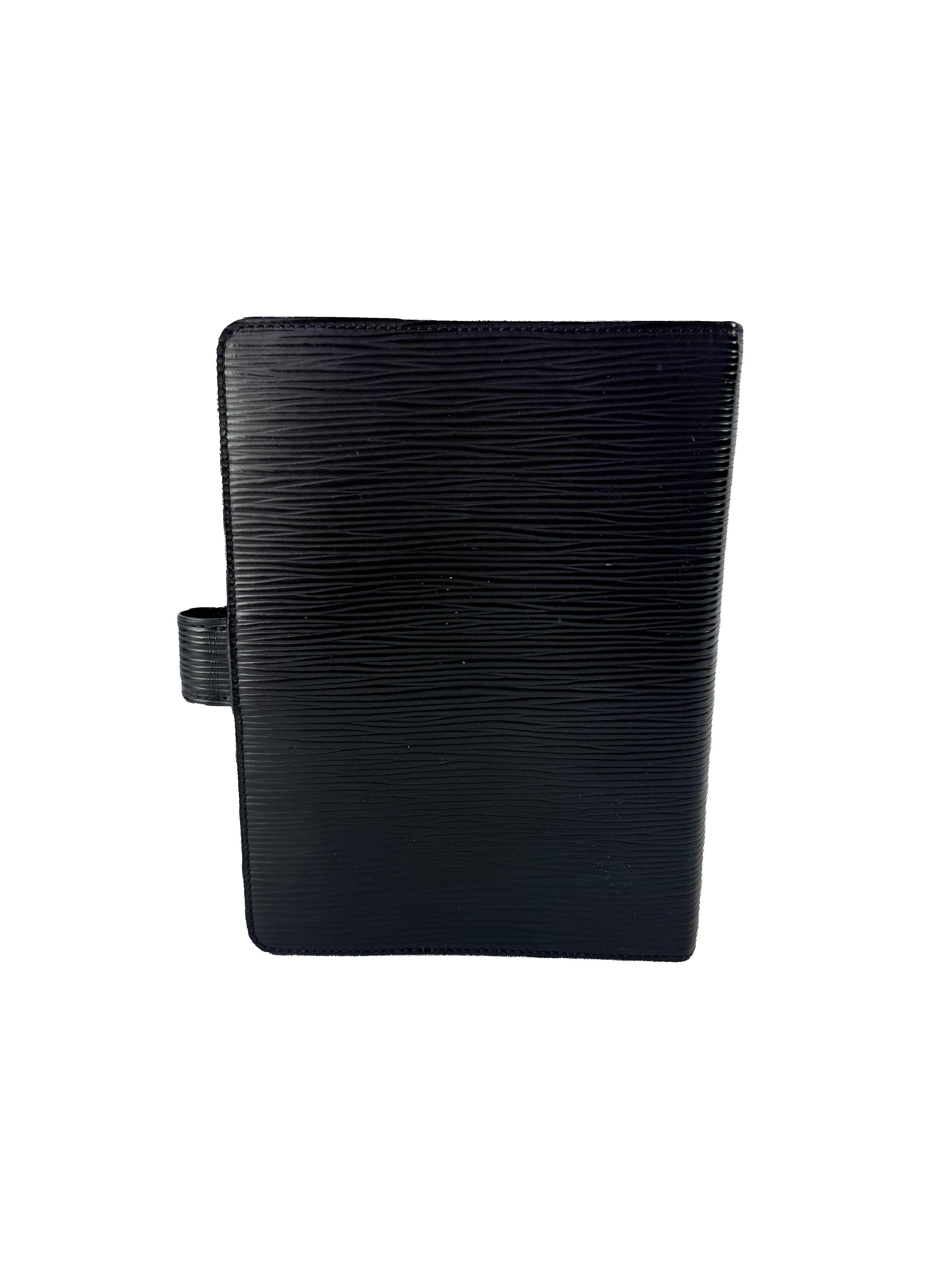 Louis Vuitton black epi agenda MM SP0968