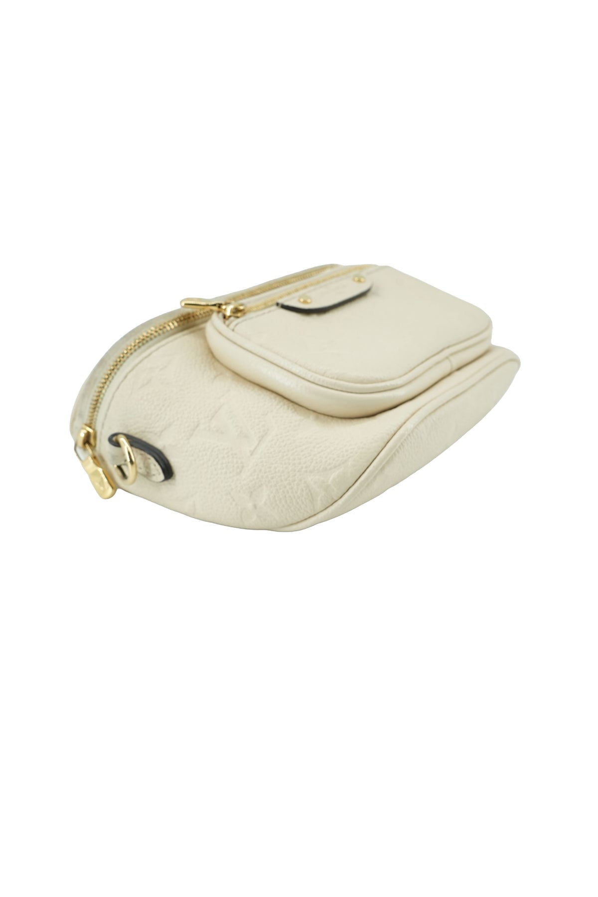 Louis Vuitton cream empreinte mini bumbag NFC