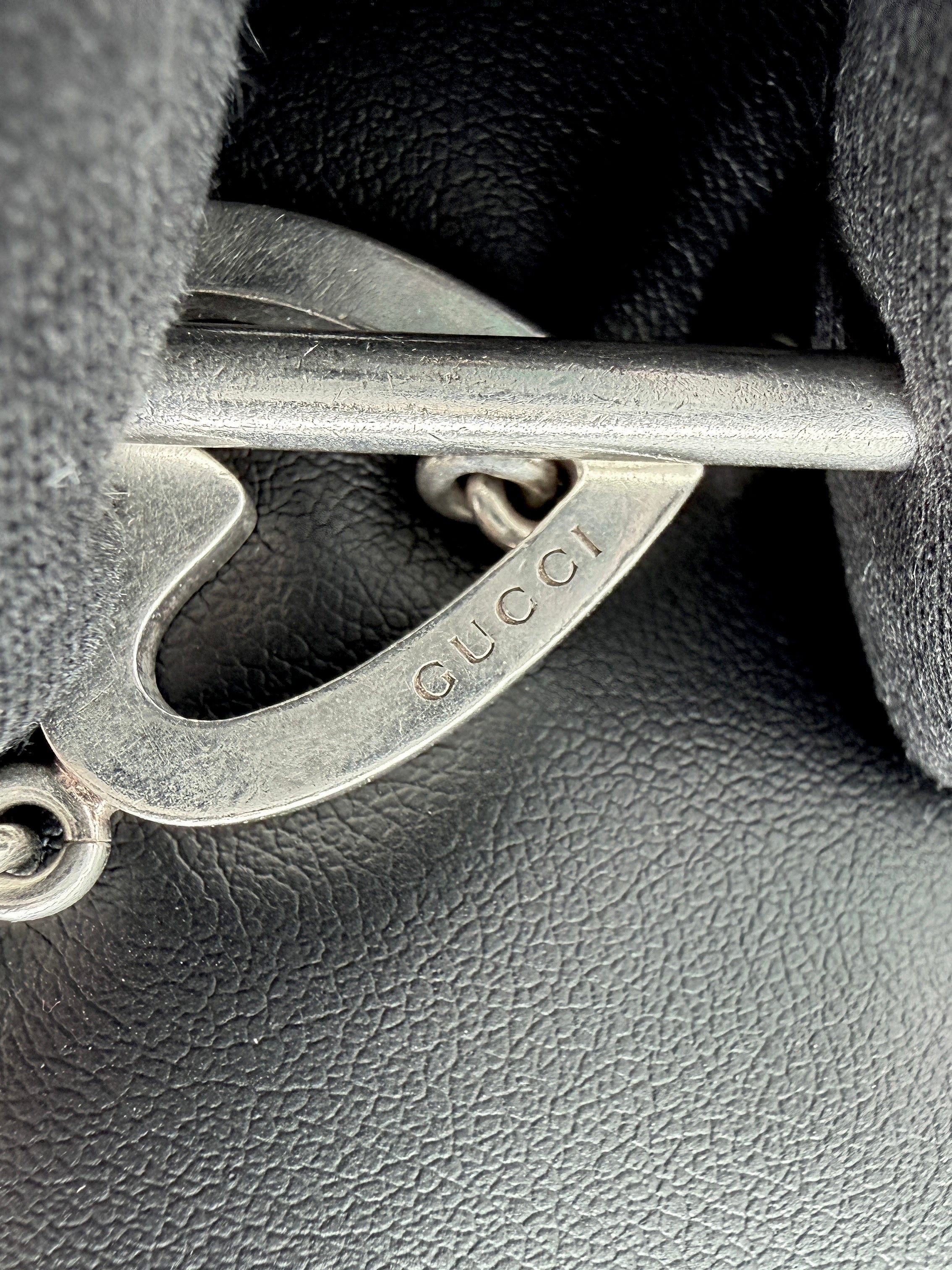 Gucci sterling silver heart toggle bracelet
