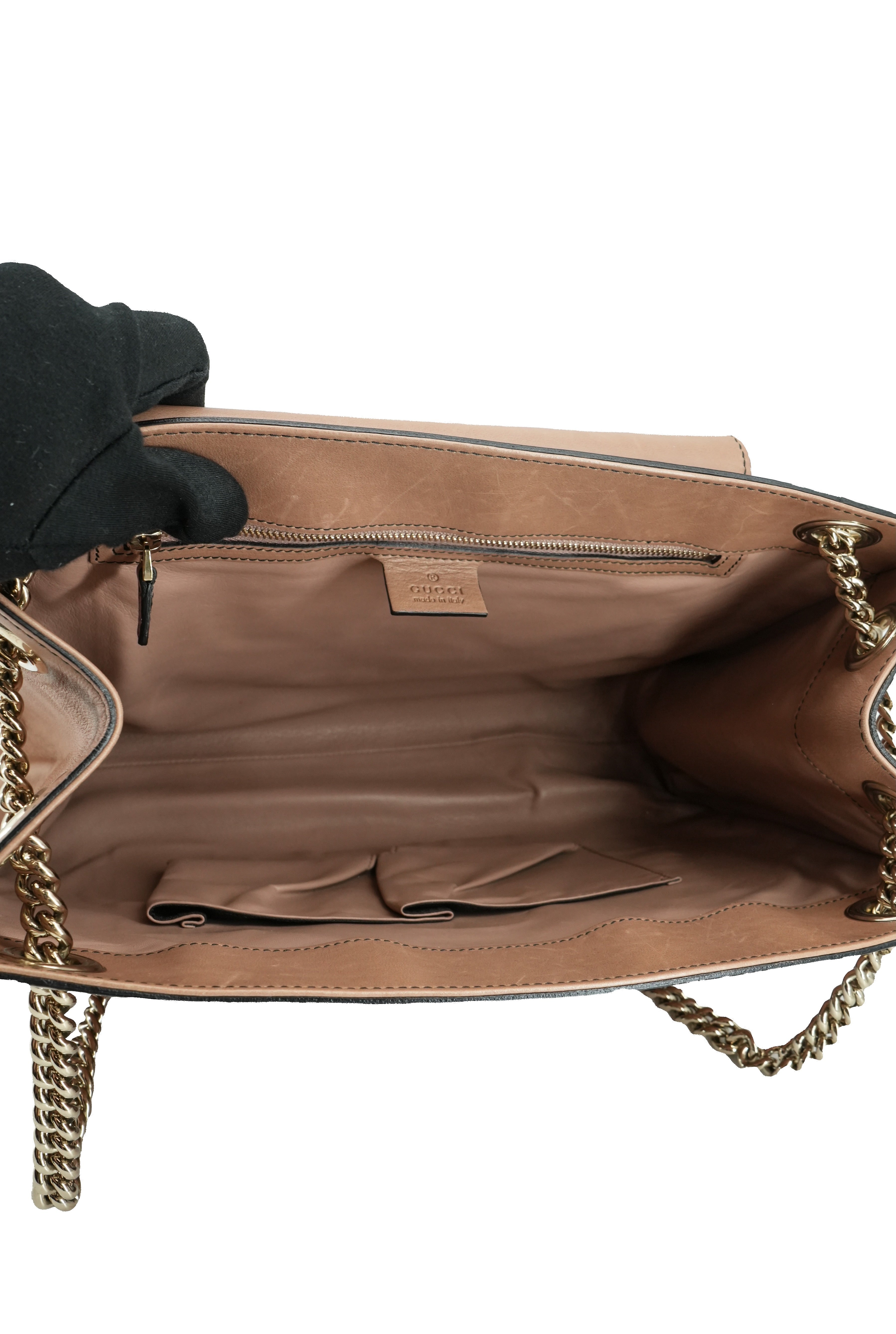 Gucci brown Emily chain flap bag 295403 527066