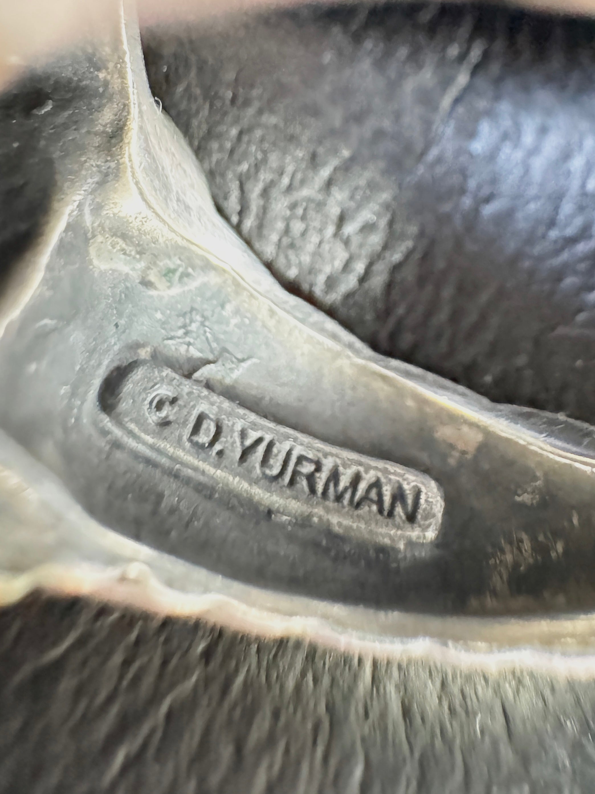 David Yurman sterling silver 14k gold Citrine ring