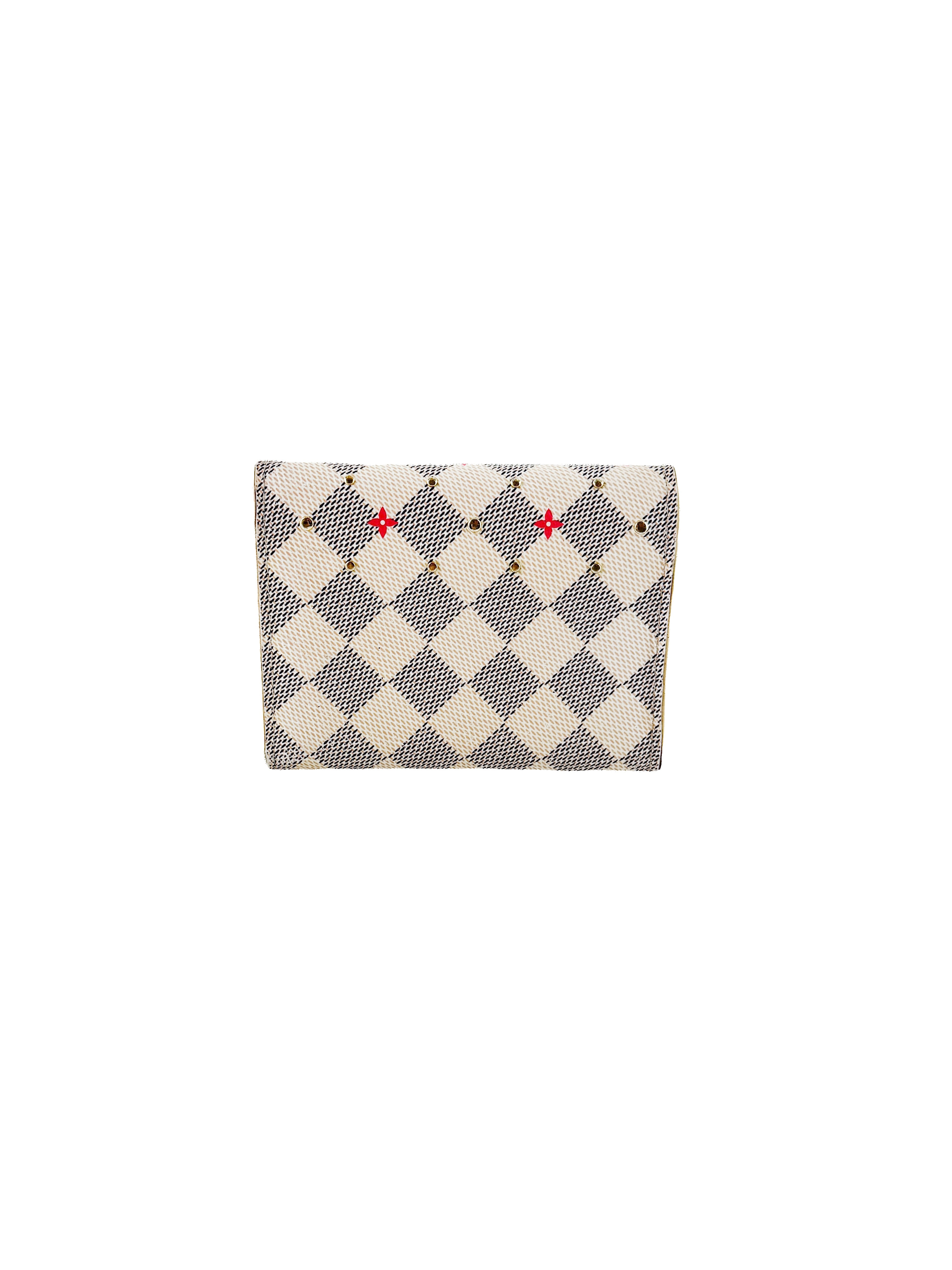 Louis Vuitton damier azur studded Victorine wallet