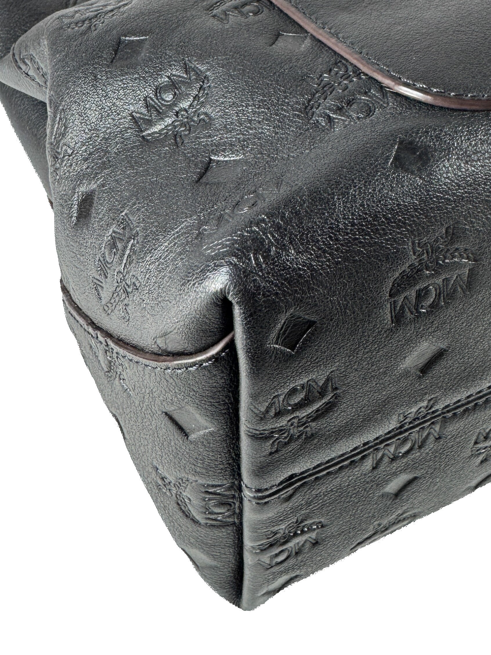 MCM black leather Klara hobo