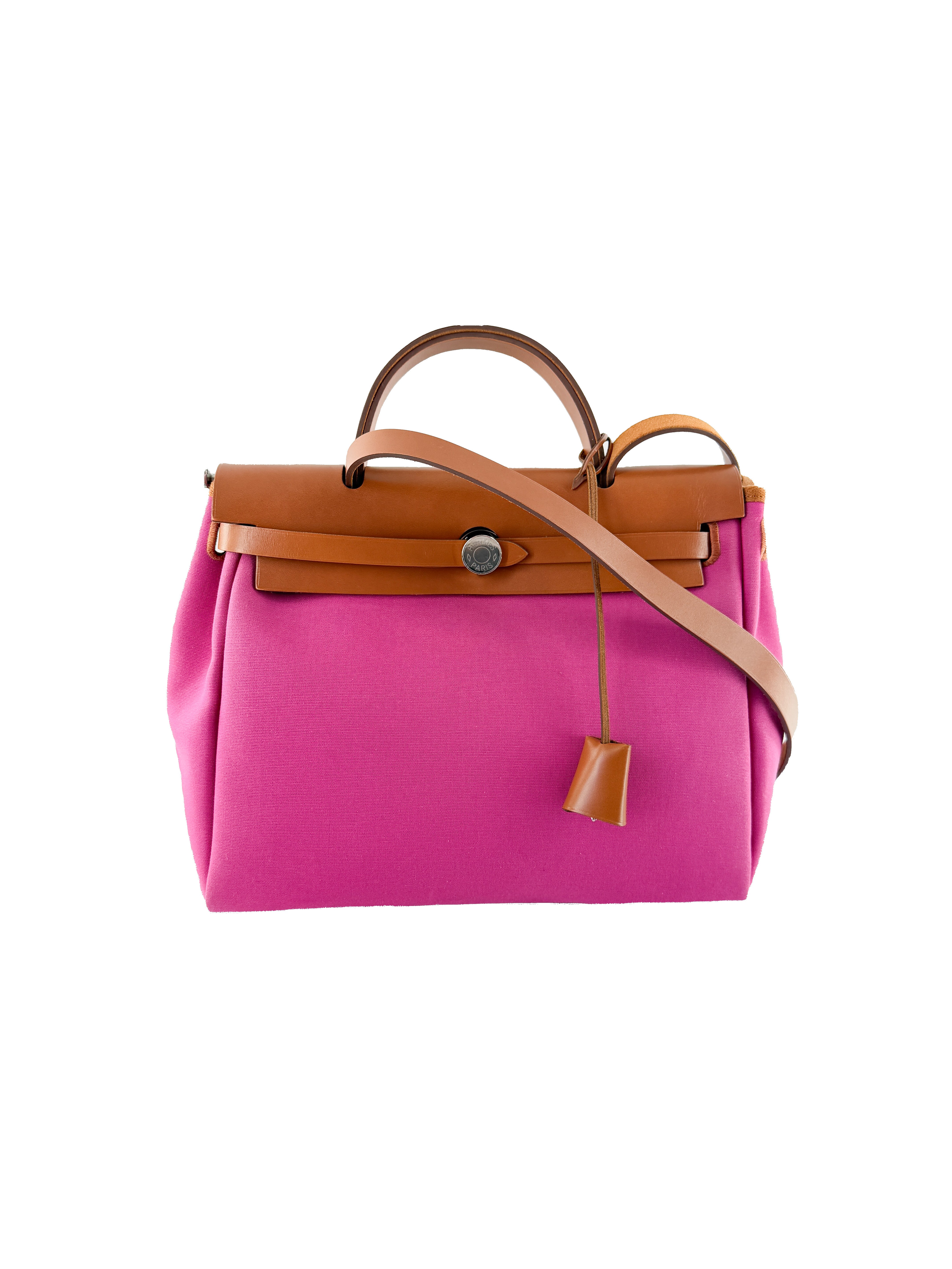 Hermès pink Herbag Zip Y MN 009 KD Magnolia
