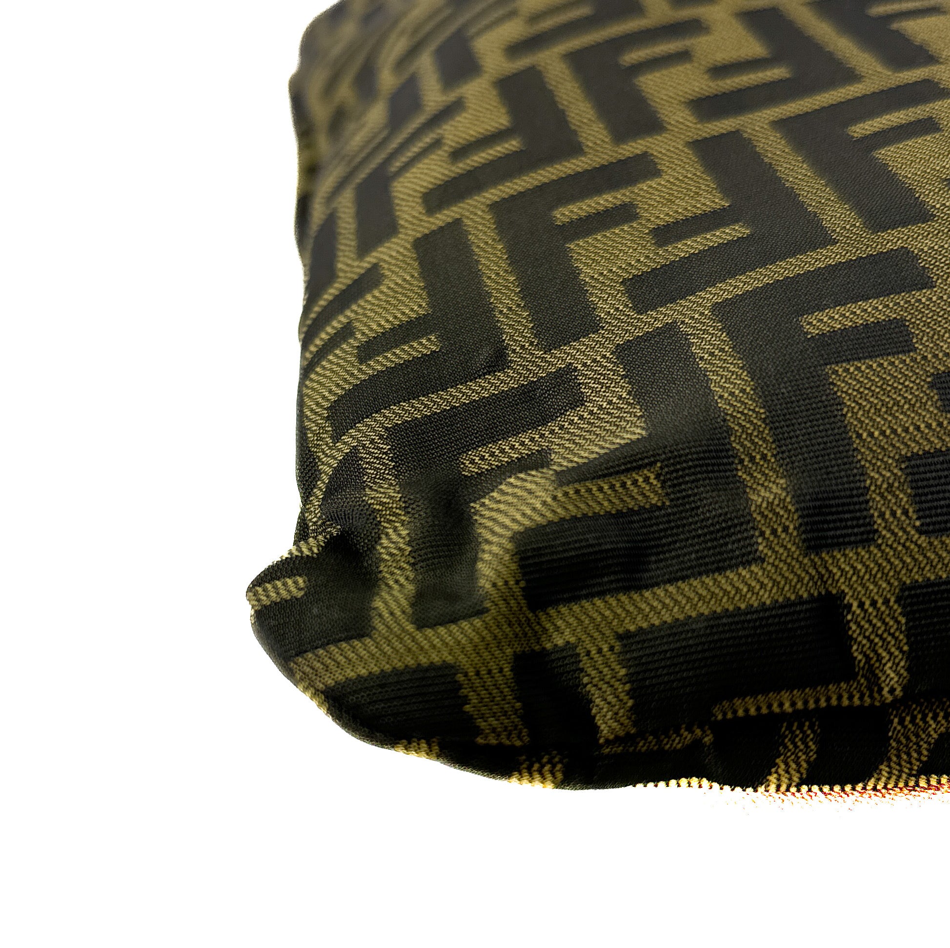 Fendi vintage olive black Zucca tote w/ leather pouch