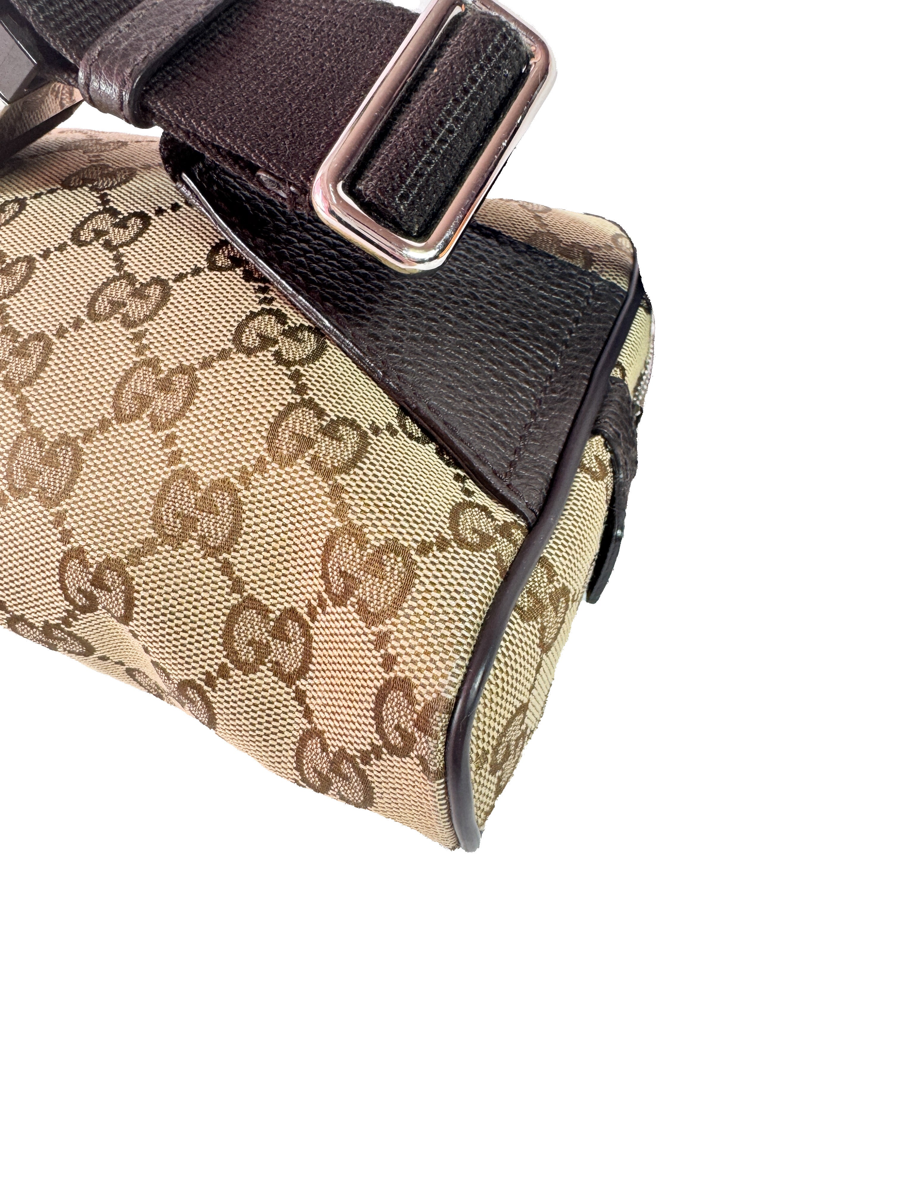 Gucci brown GG monogram waist belt bag 449174 527066