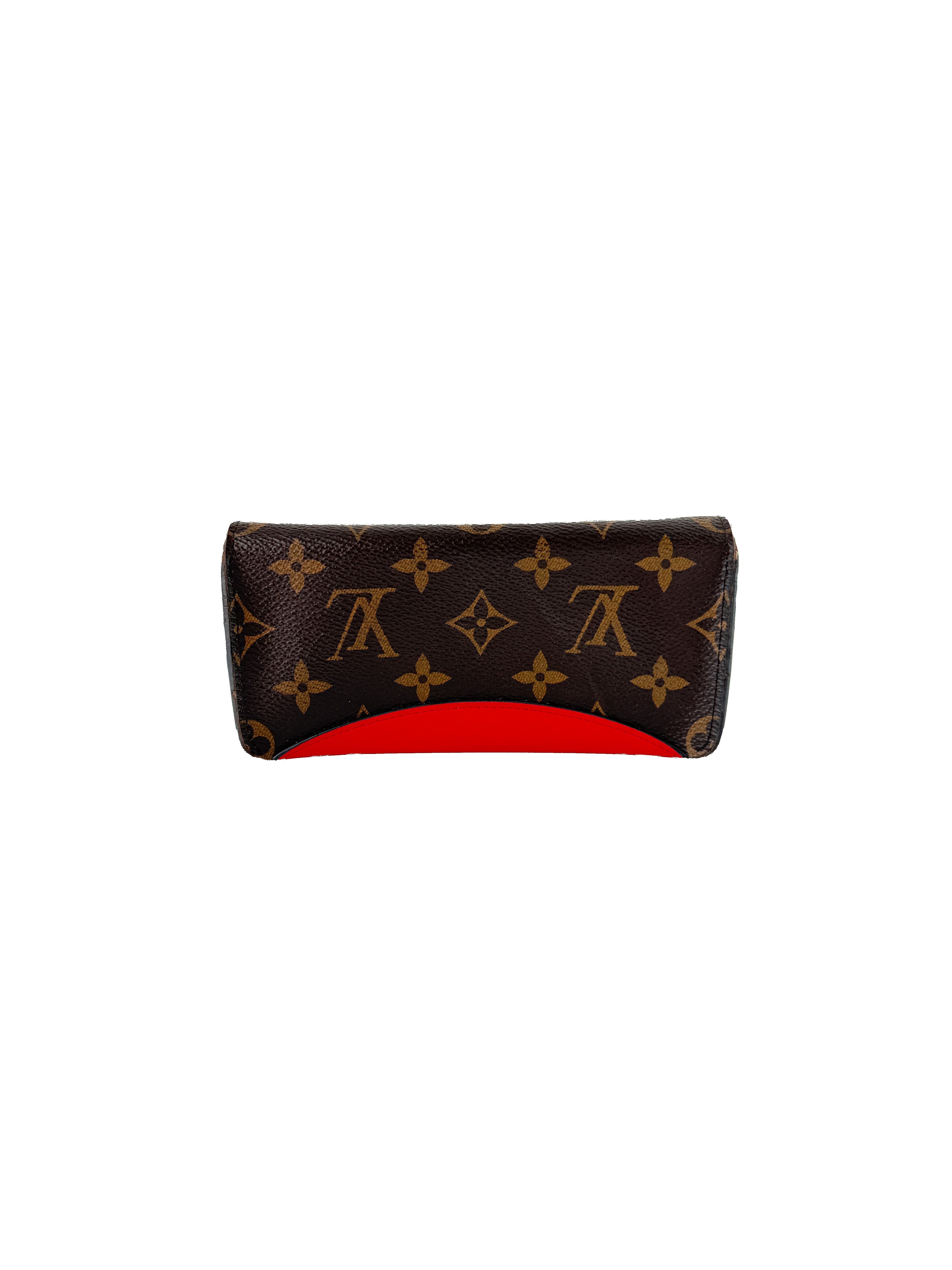Louis Vuitton monogram red eyeglass case SP4149