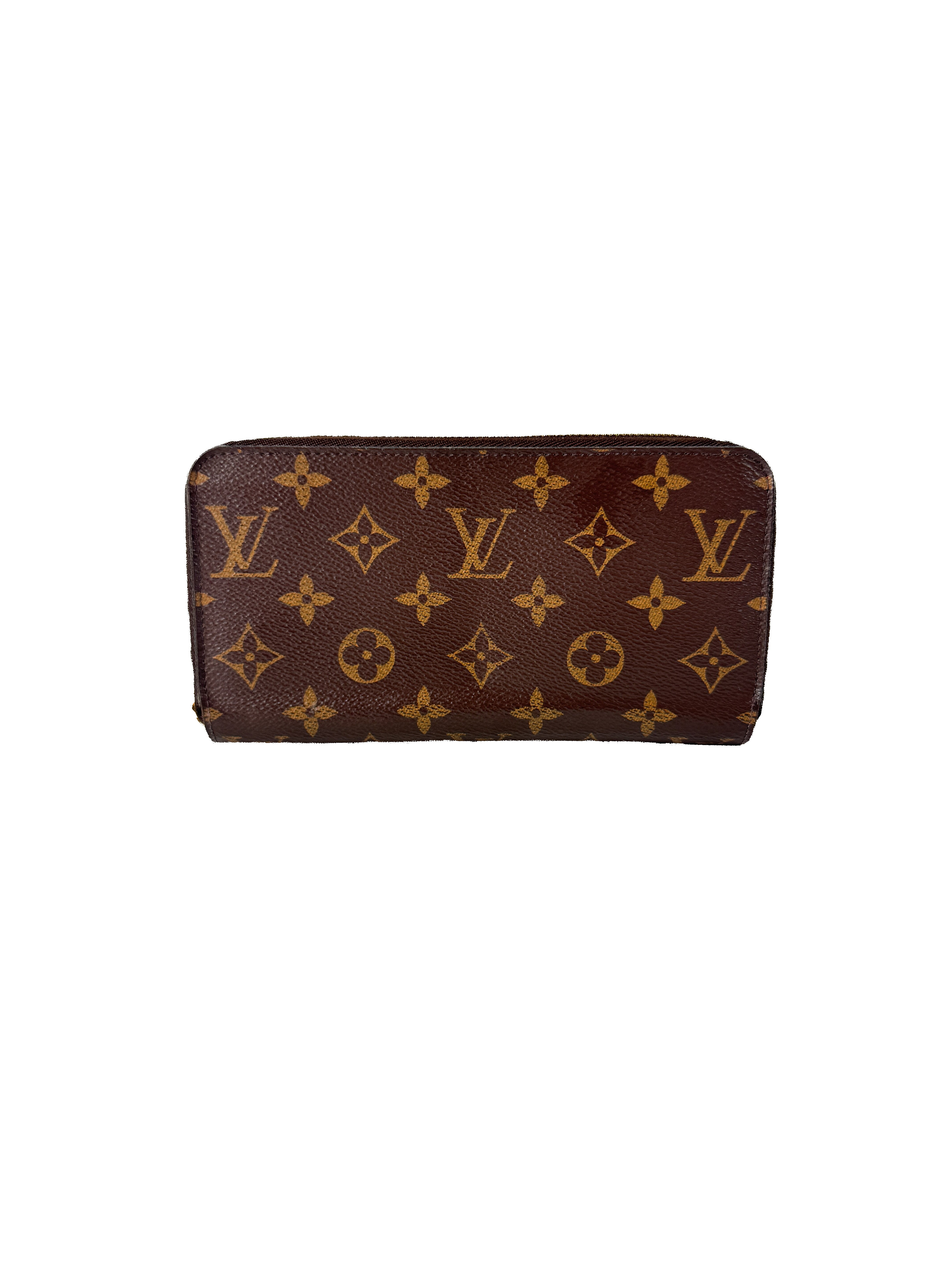 Louis Vuitton monogram red interior Zippy Wallet NM LM3189