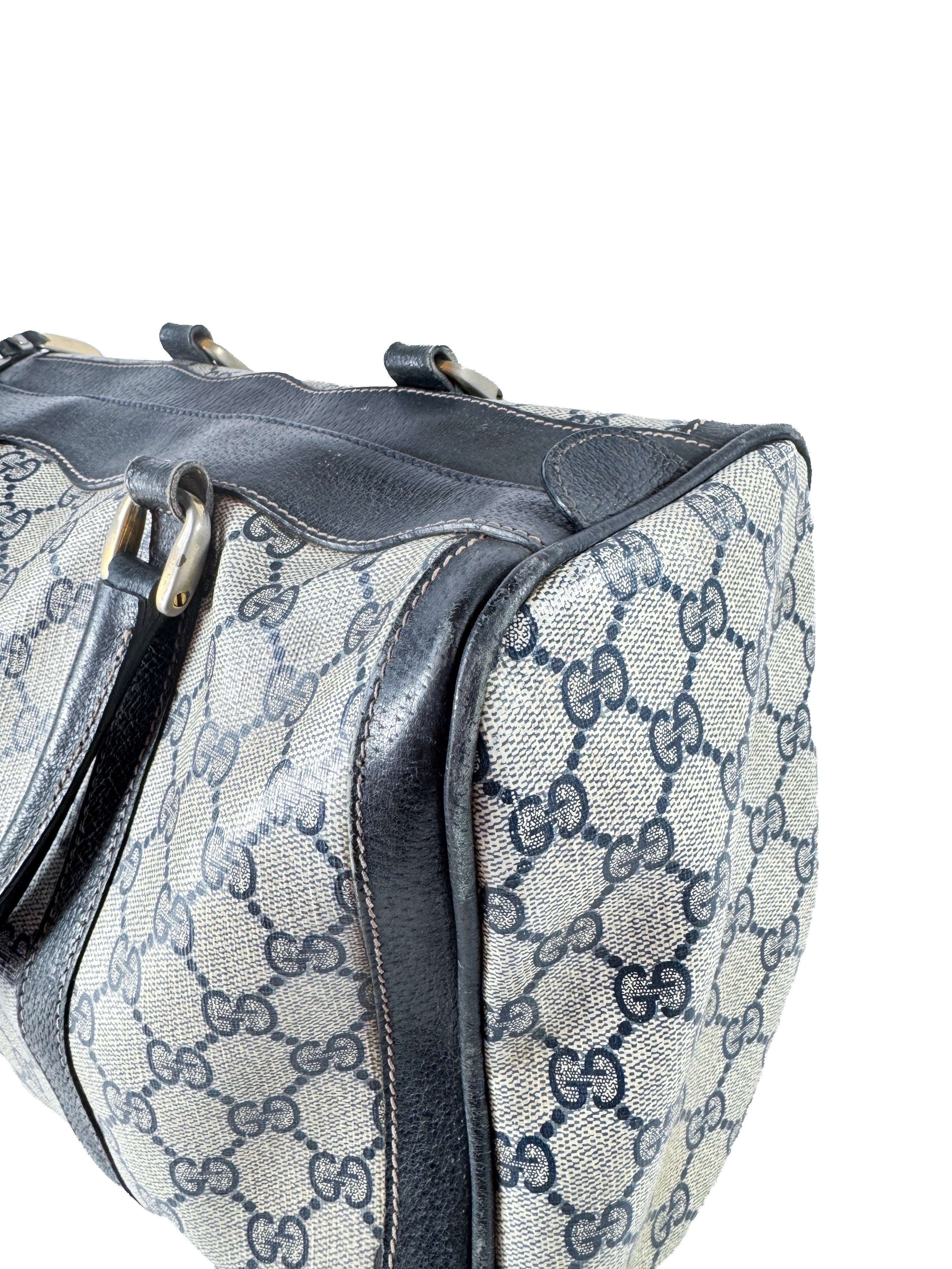 Gucci navy supreme boston bag 138