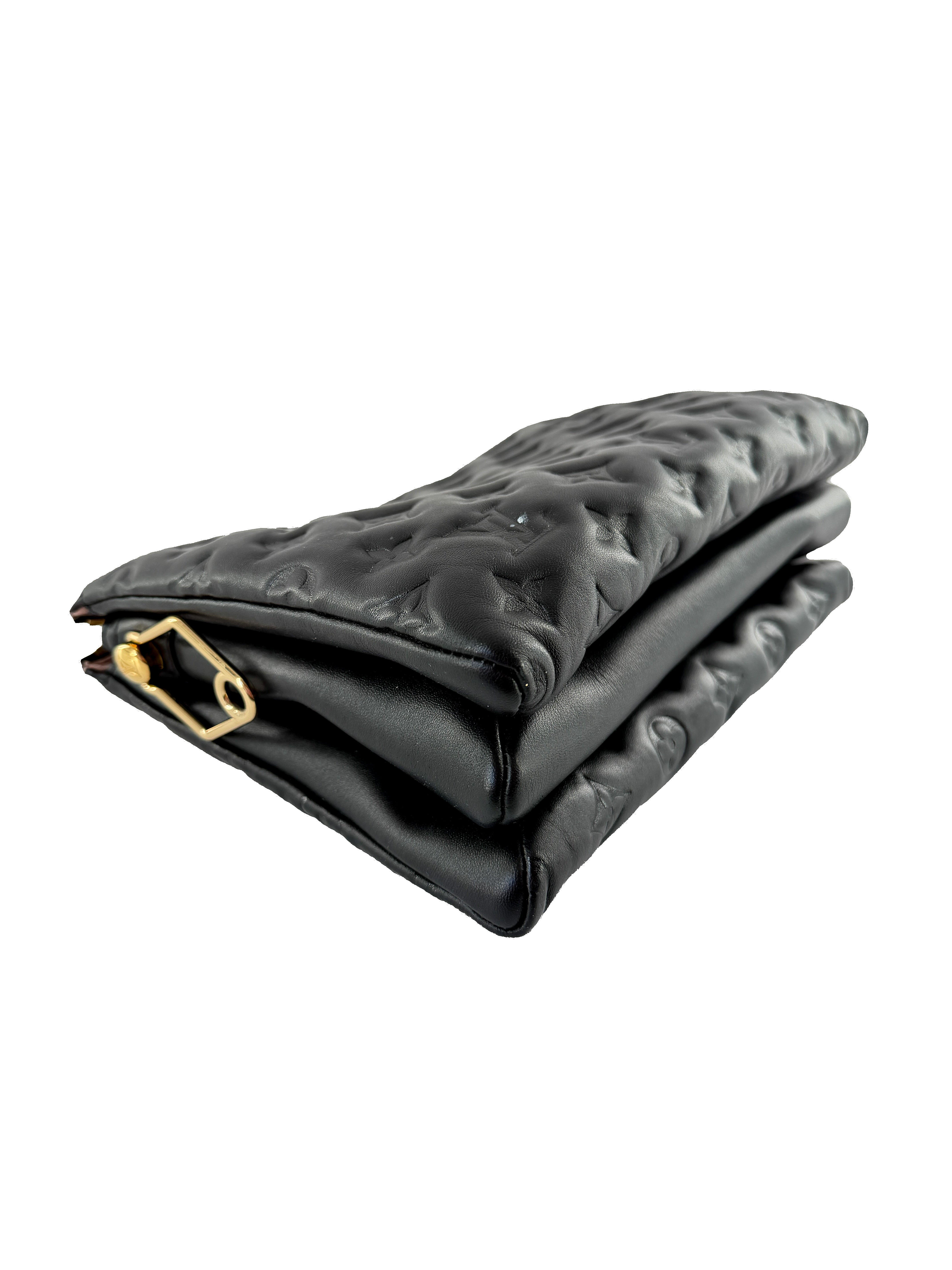 Louis Vuitton black leather Coussin PM NFC