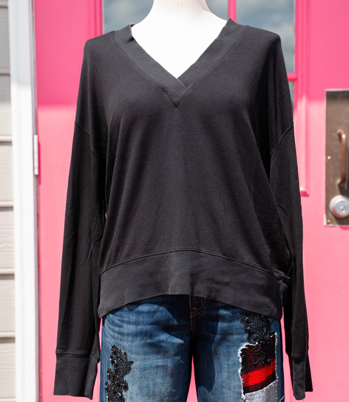 Rag & Bone black LS top size L