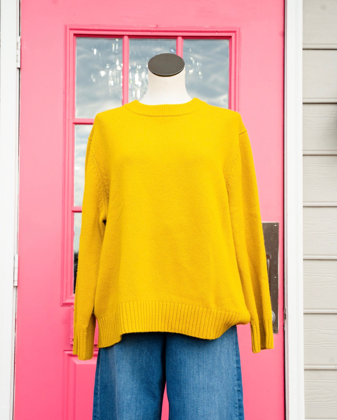 Jenni Kayne golden lime cashmere sweater size L