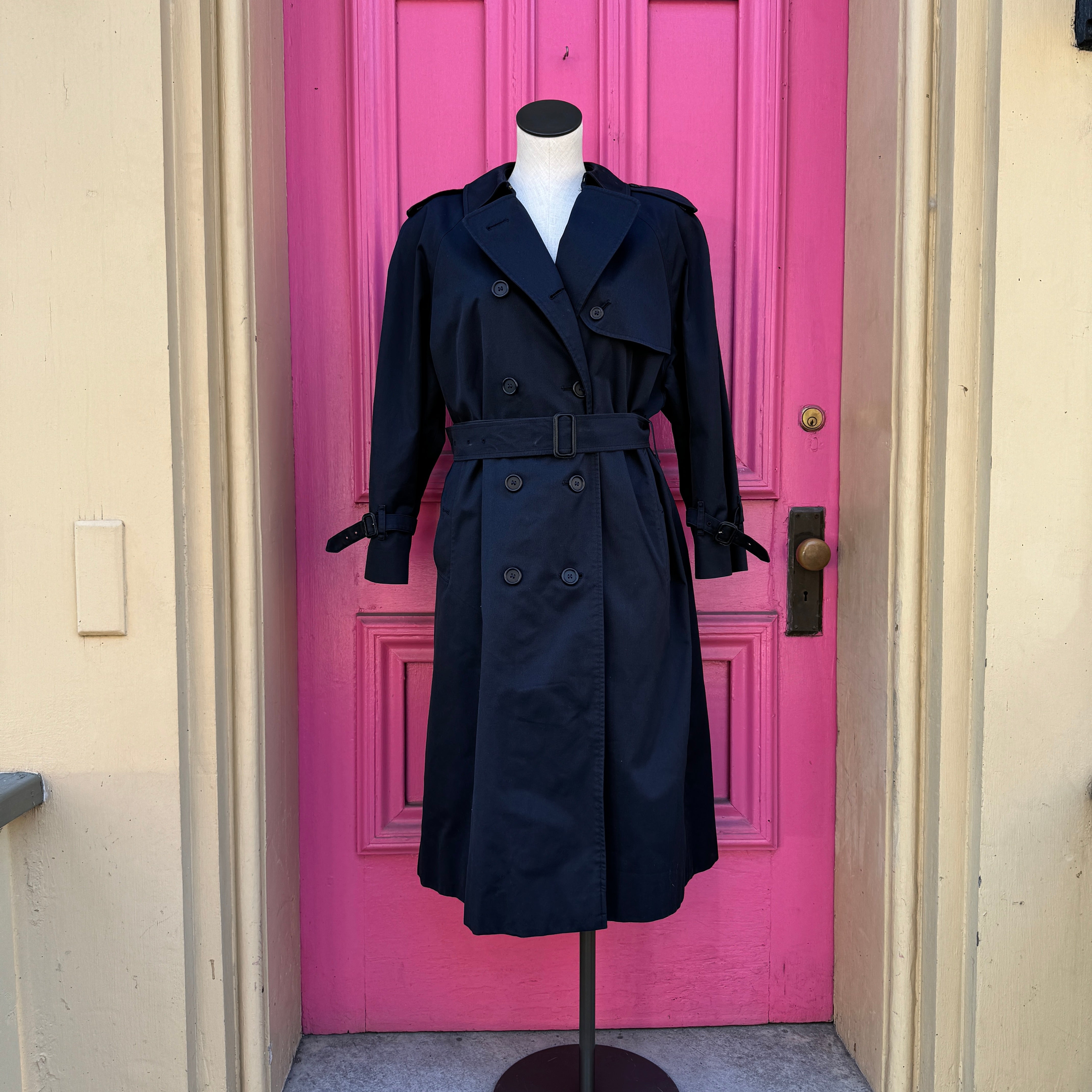 Burberry navy vintage trench coat size L/XL