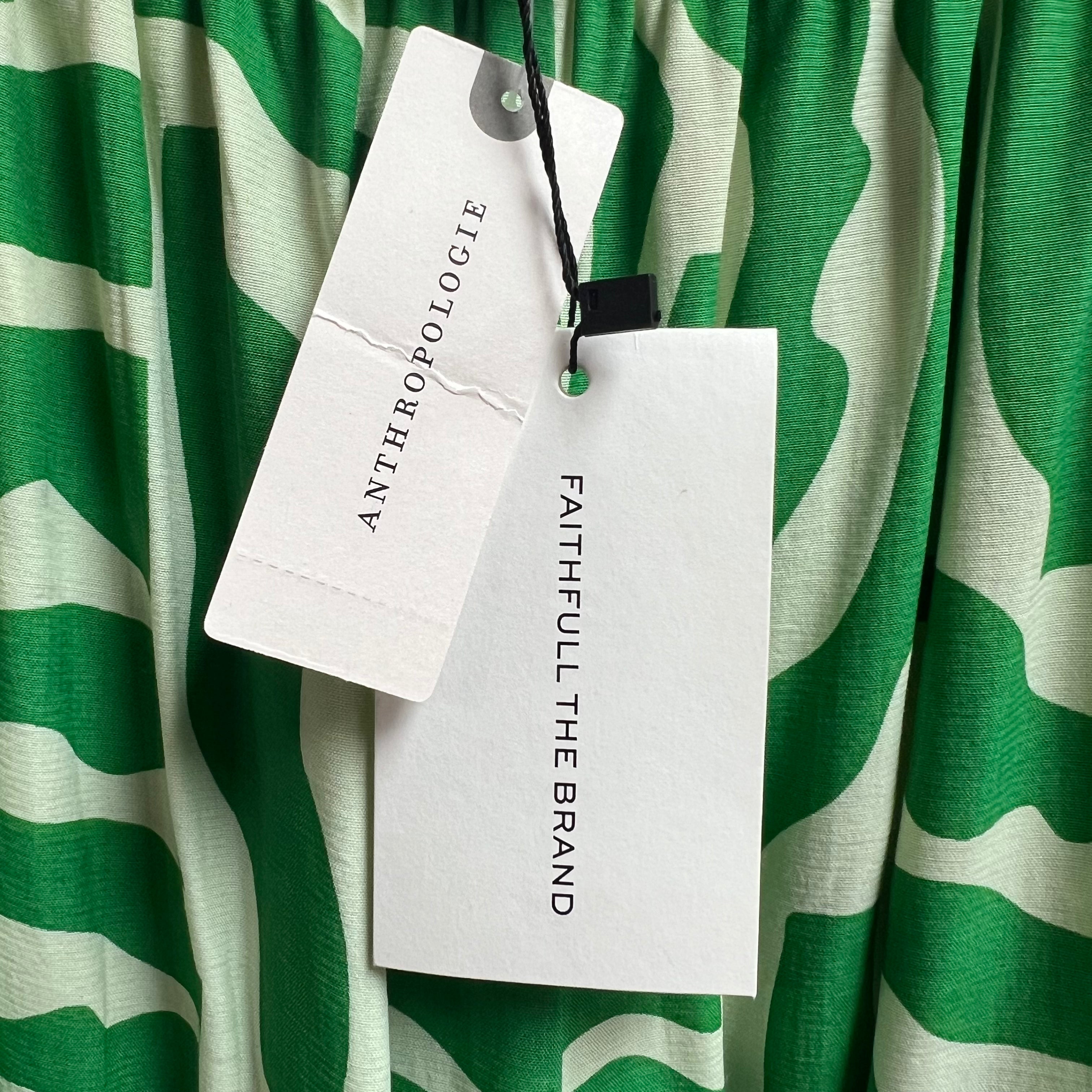 Faithful the Brand green print pants size 4 NWT