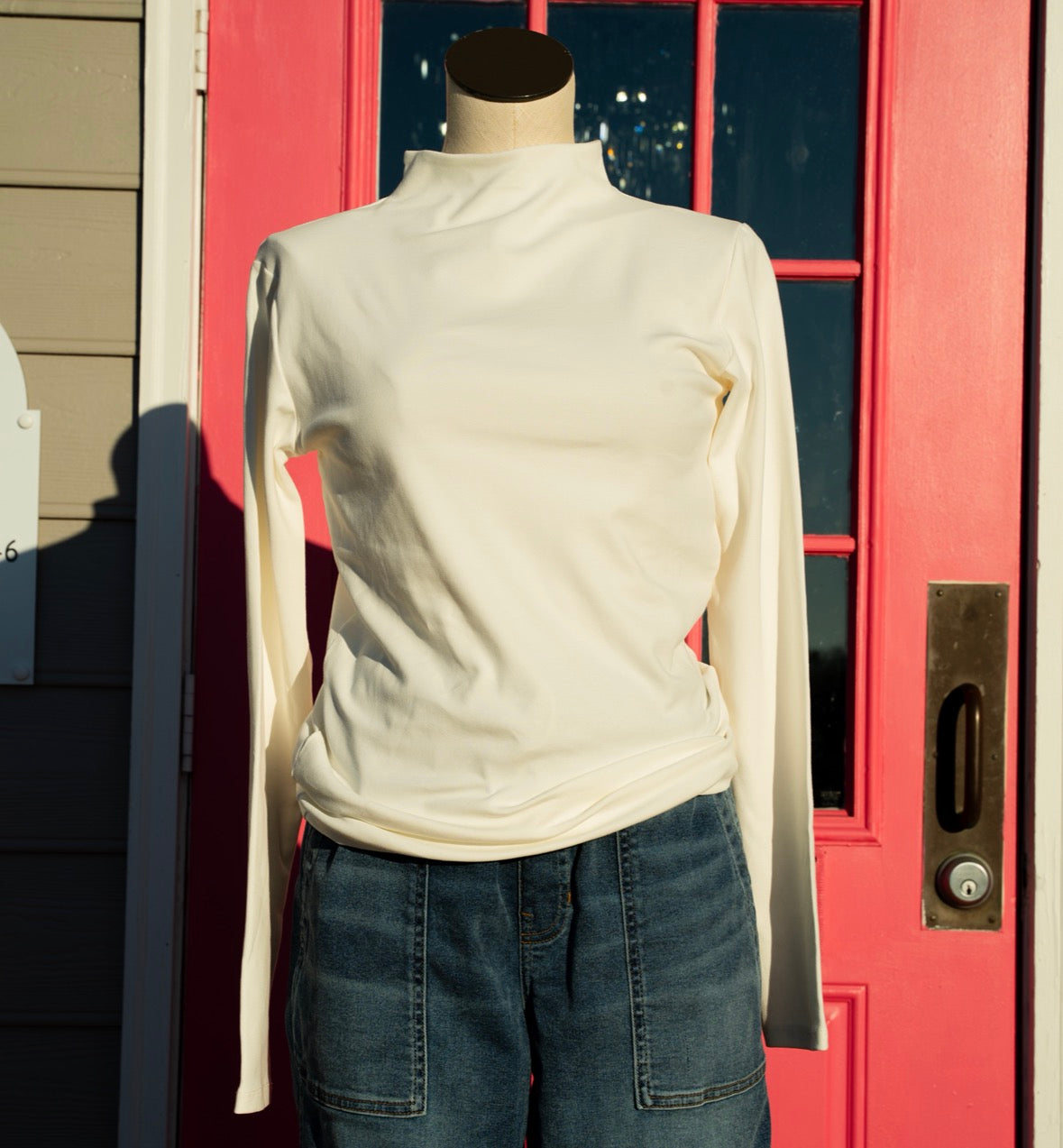 ZARA cream mock turtleneck size XL NWT