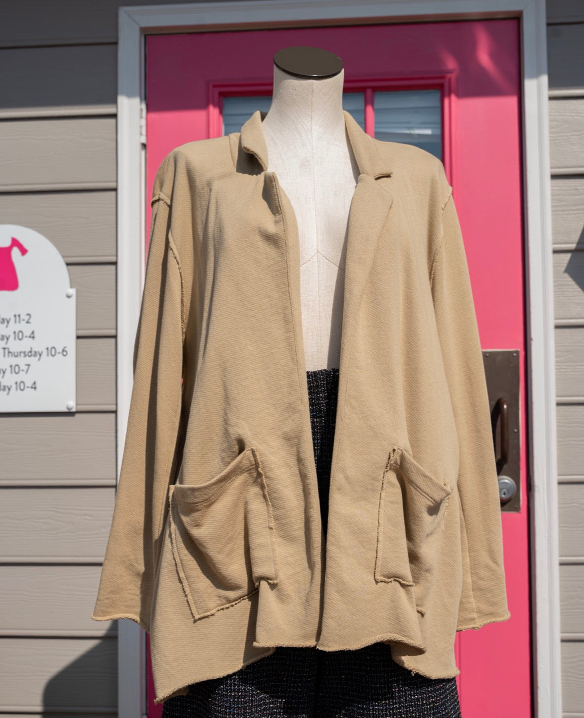 Eileen Fisher beige open cardigan size 1X