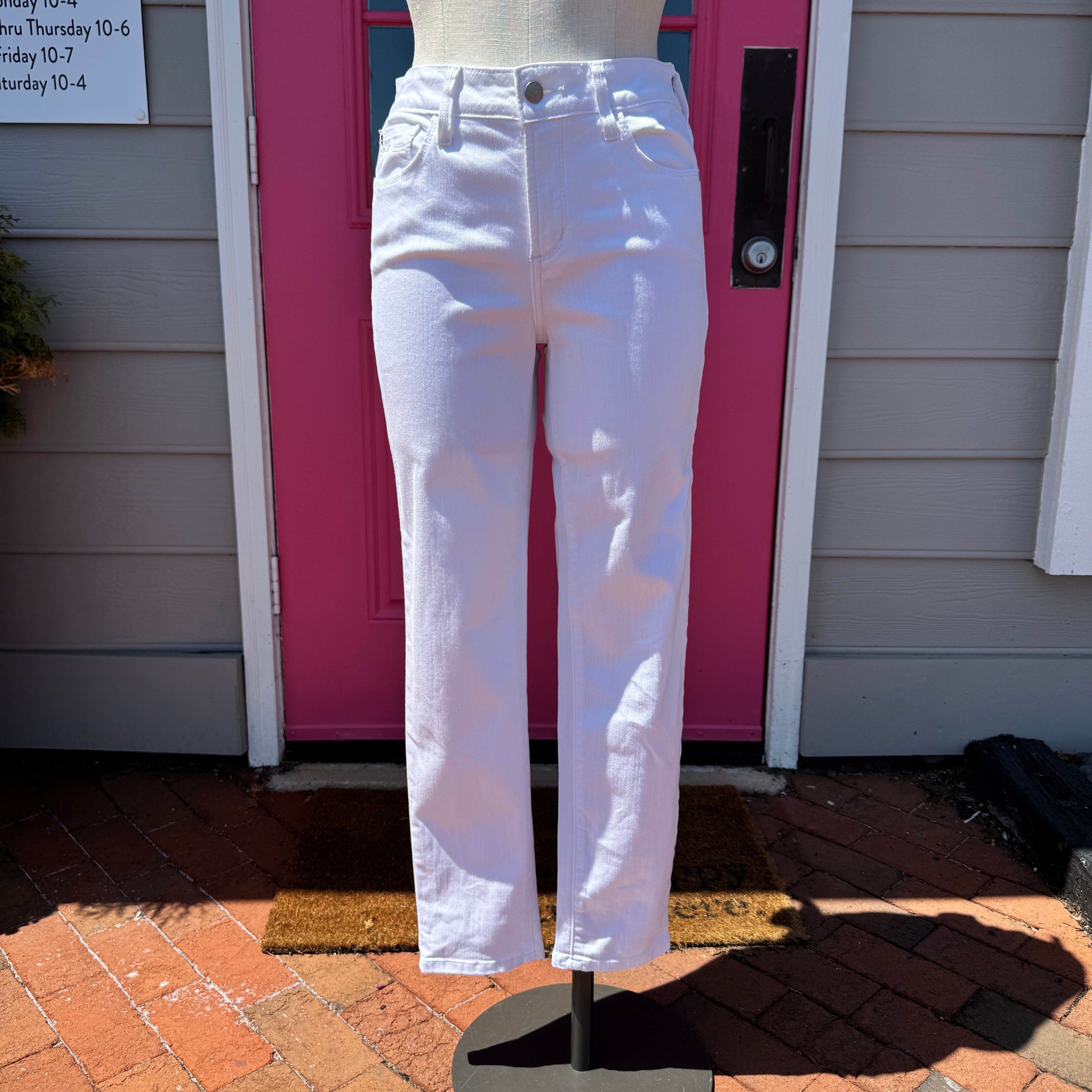 Not Your Daughters Jeans white ankle jeans size 4