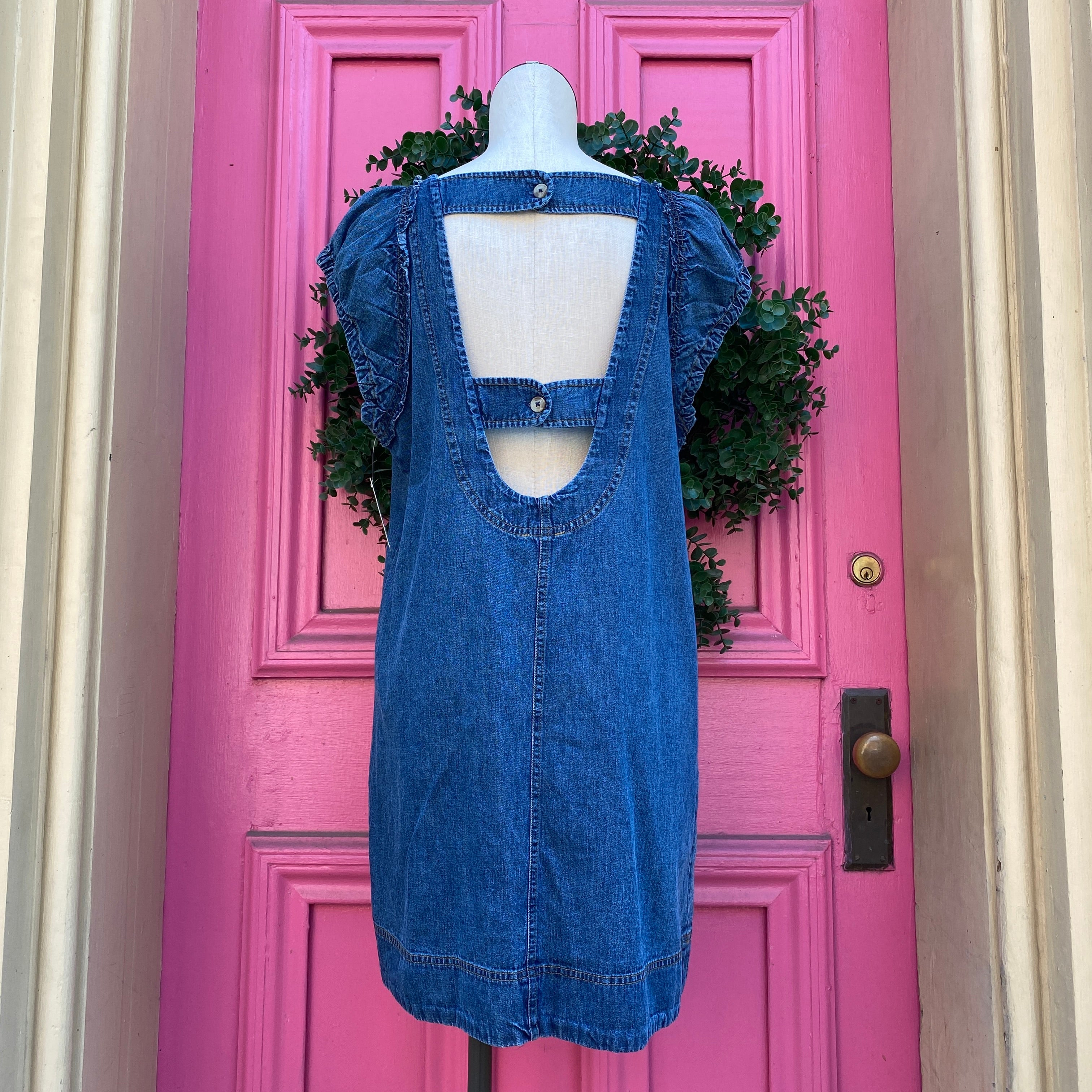 Pilcro and the Letterpress chambray SS dress size 12 NWT