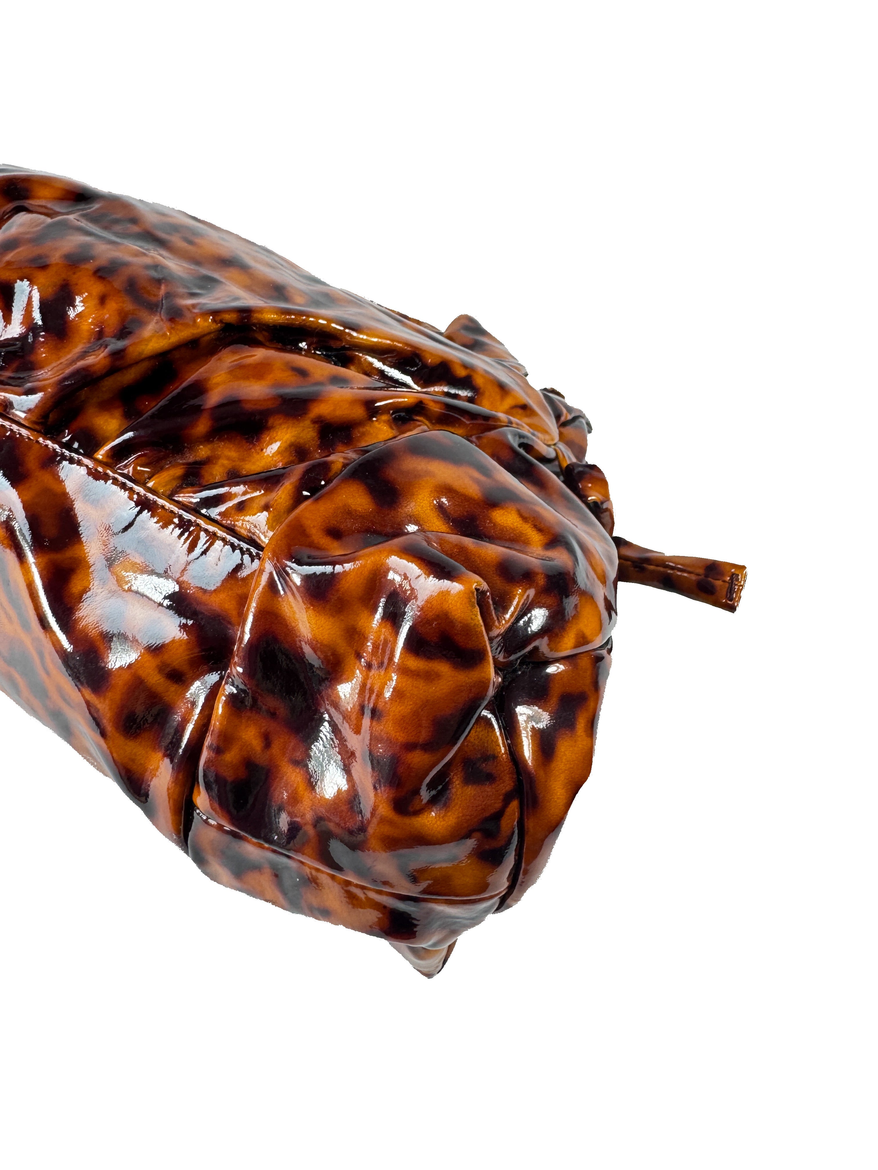 Gucci patent leather tortoise Hysteria small hobo 197020 486628