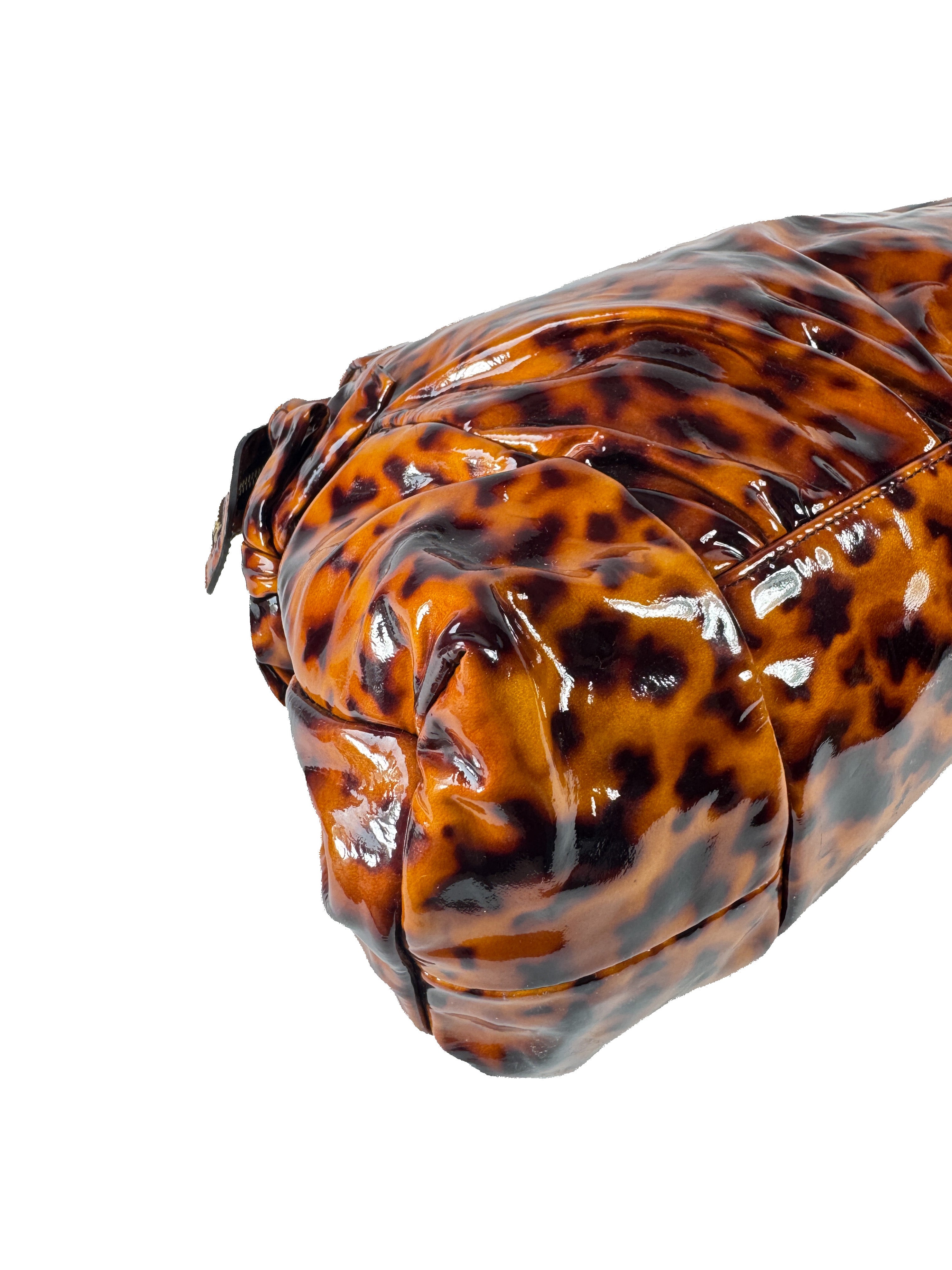 Gucci patent leather tortoise Hysteria small hobo 197020 486628