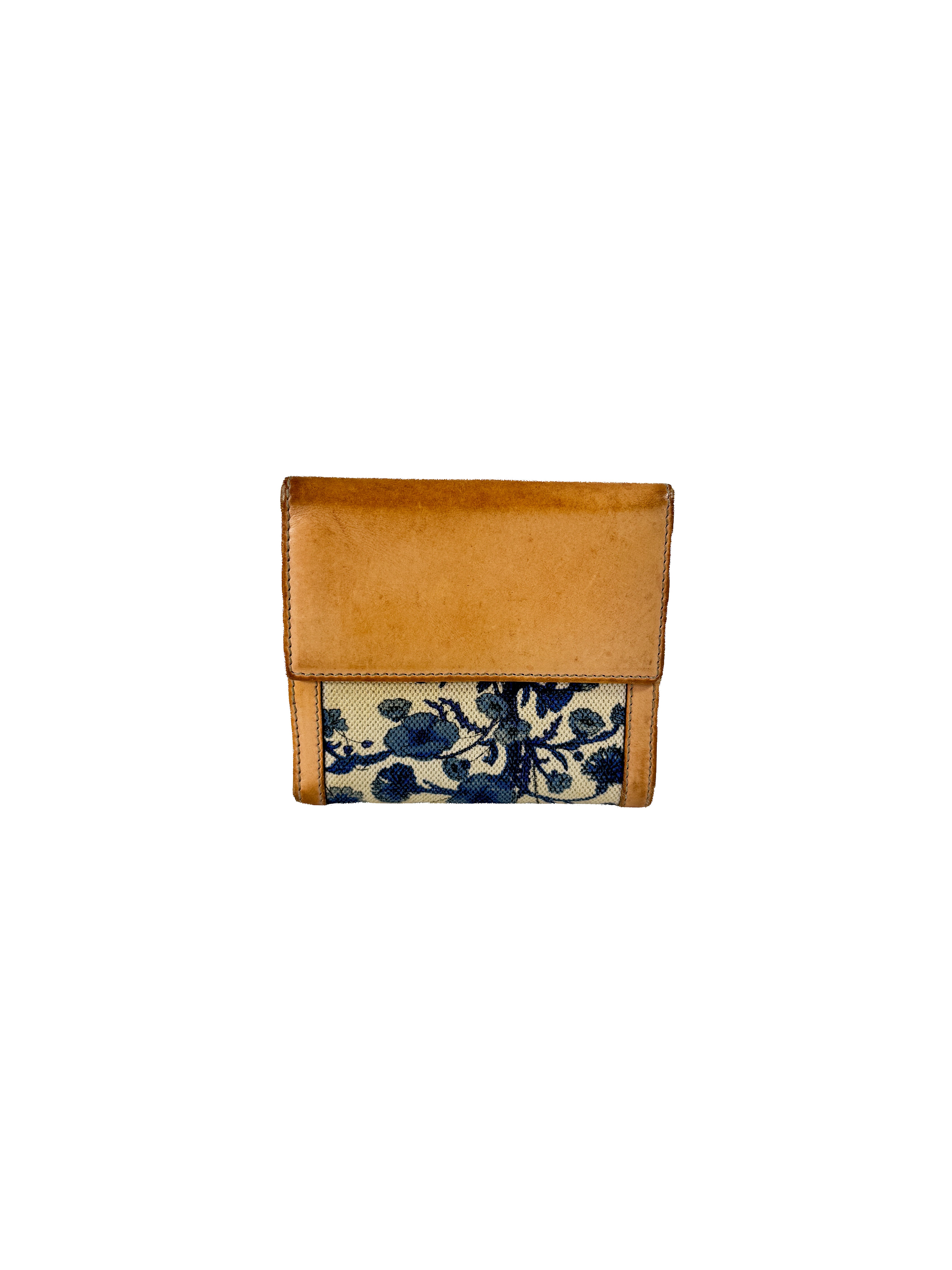 Gucci wave blue floral compact wallet 159917-2118