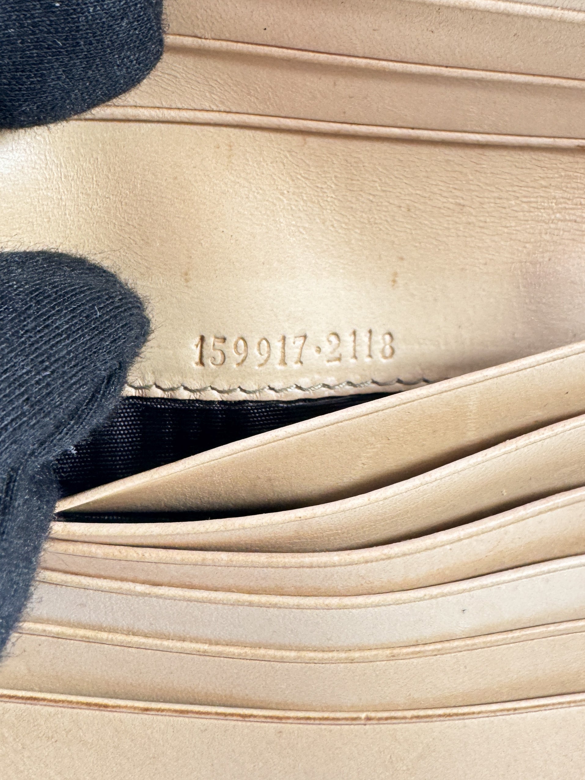 Gucci wave blue floral compact wallet 159917-2118