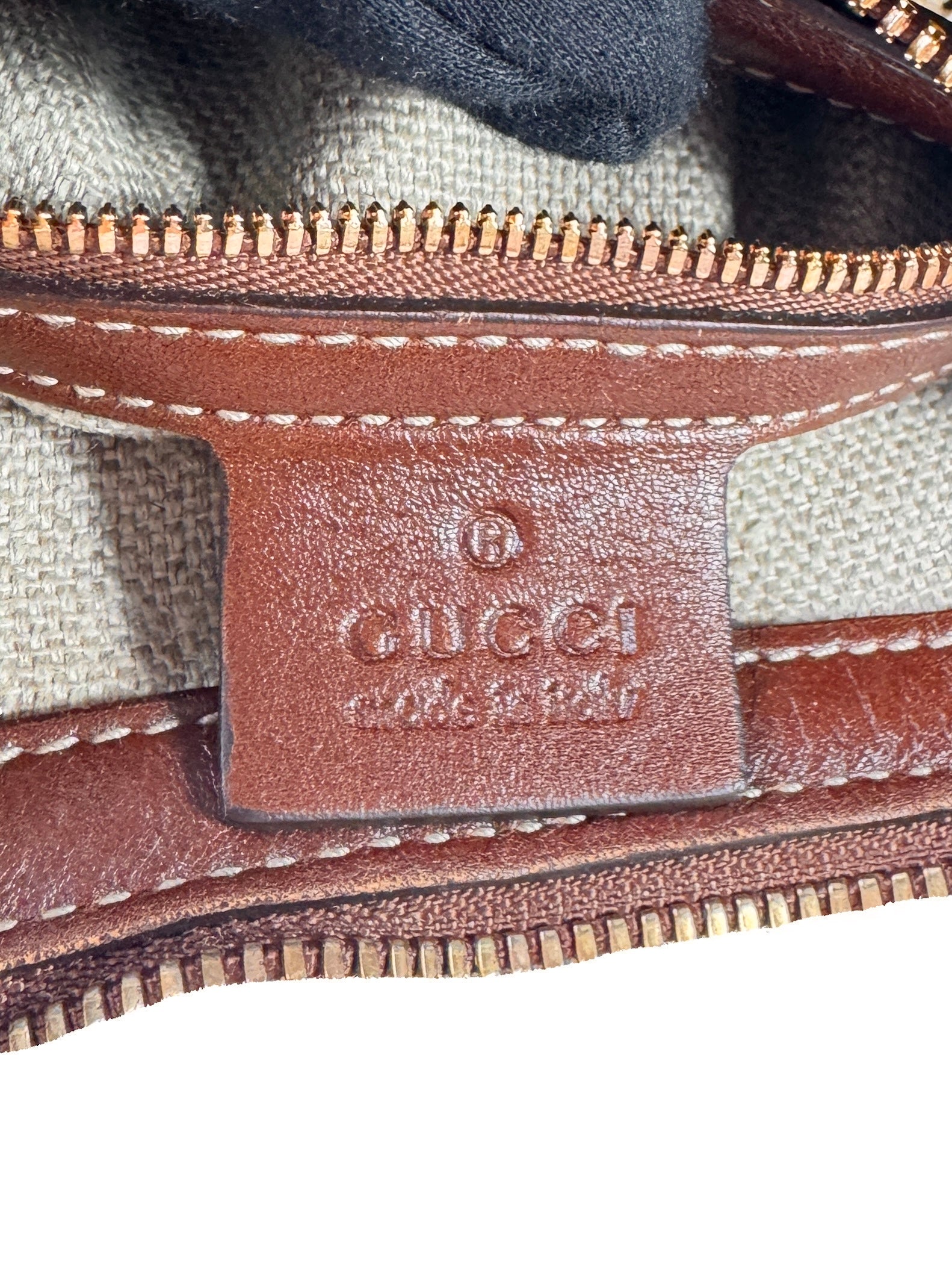 Gucci Monogram Biba Pineapple Print Hobo Brown 159773 482794