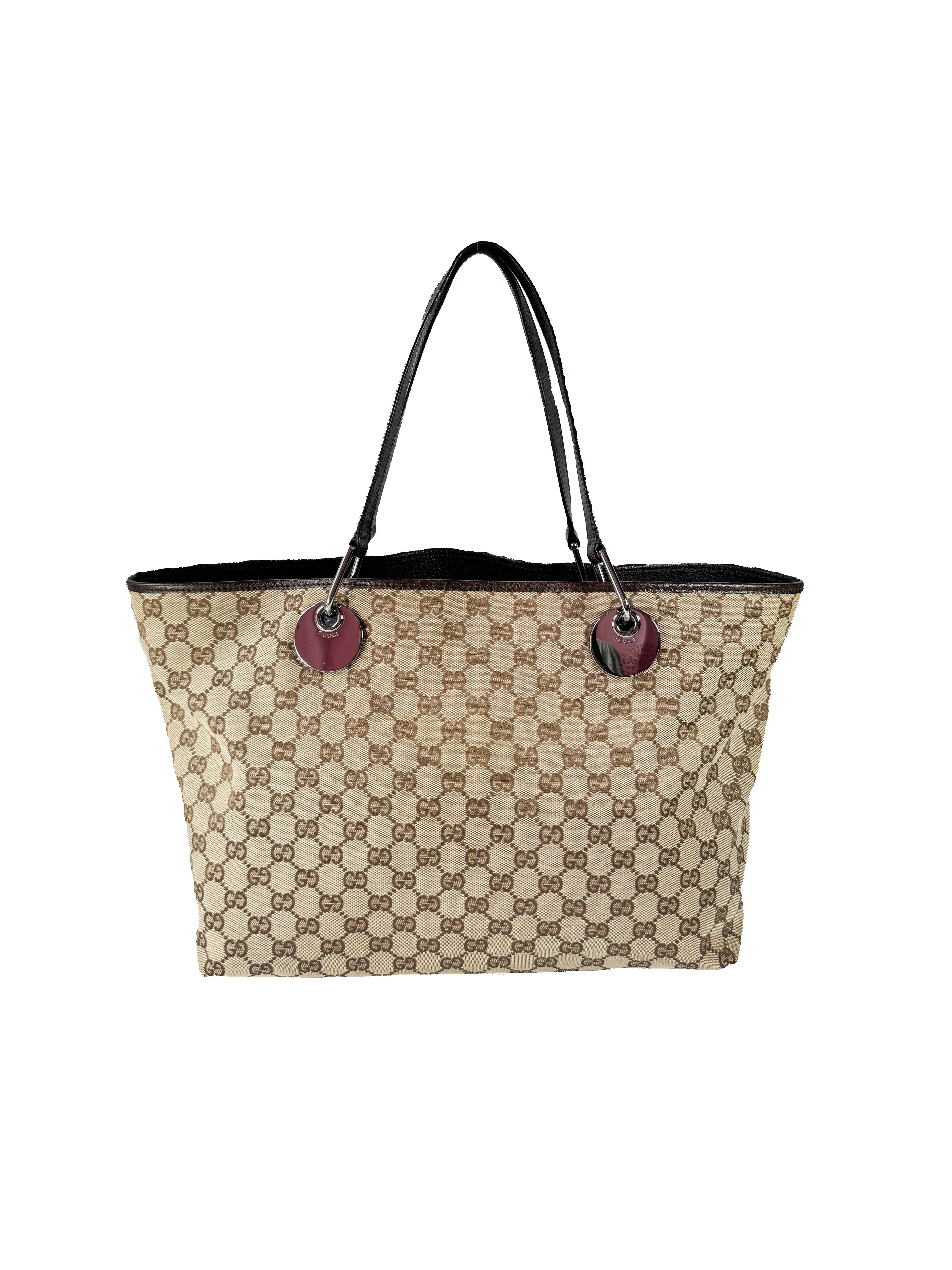 Gucci brown signature GG tote 120888 204991