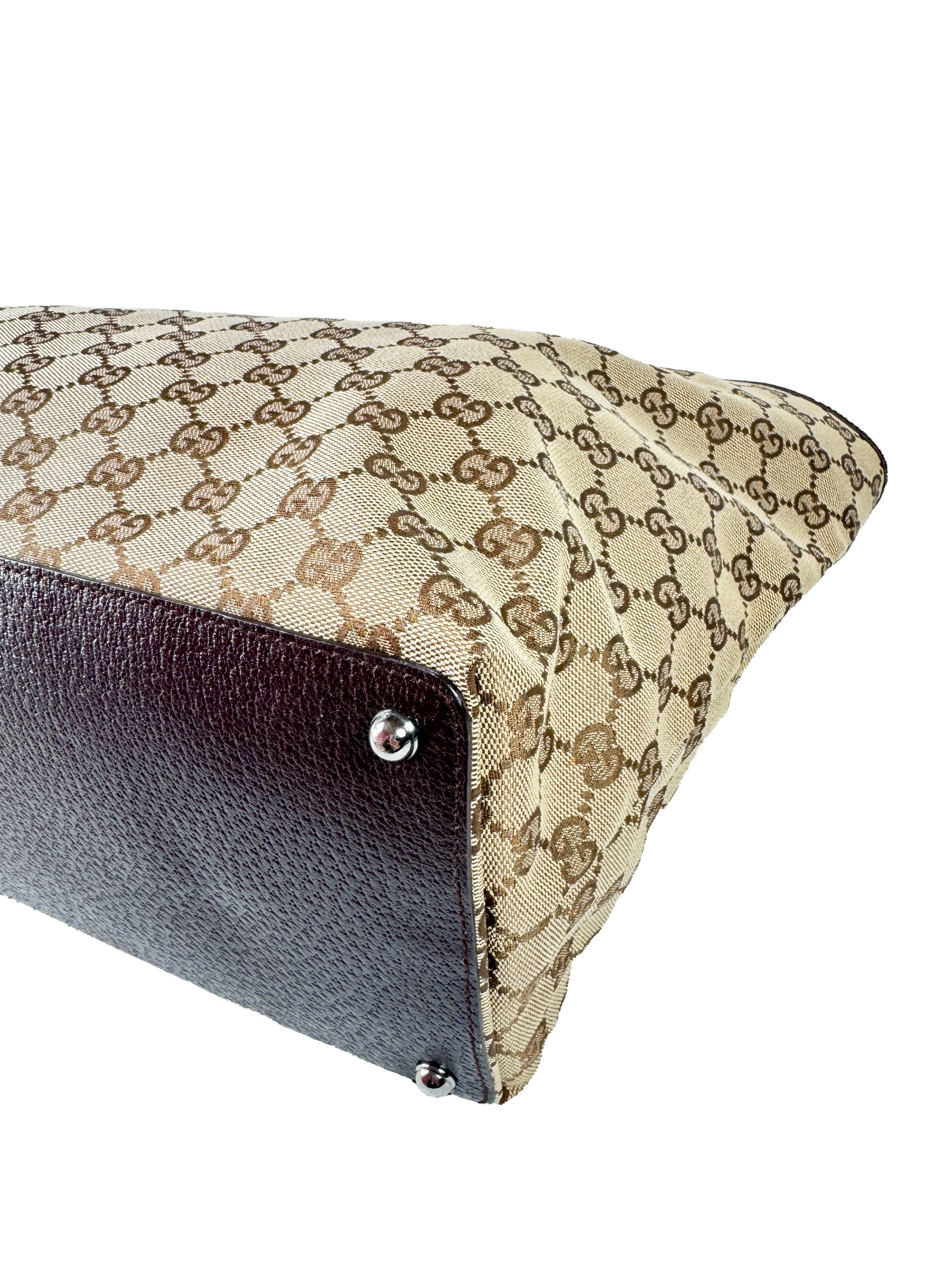 Gucci brown signature GG tote 120888 204991