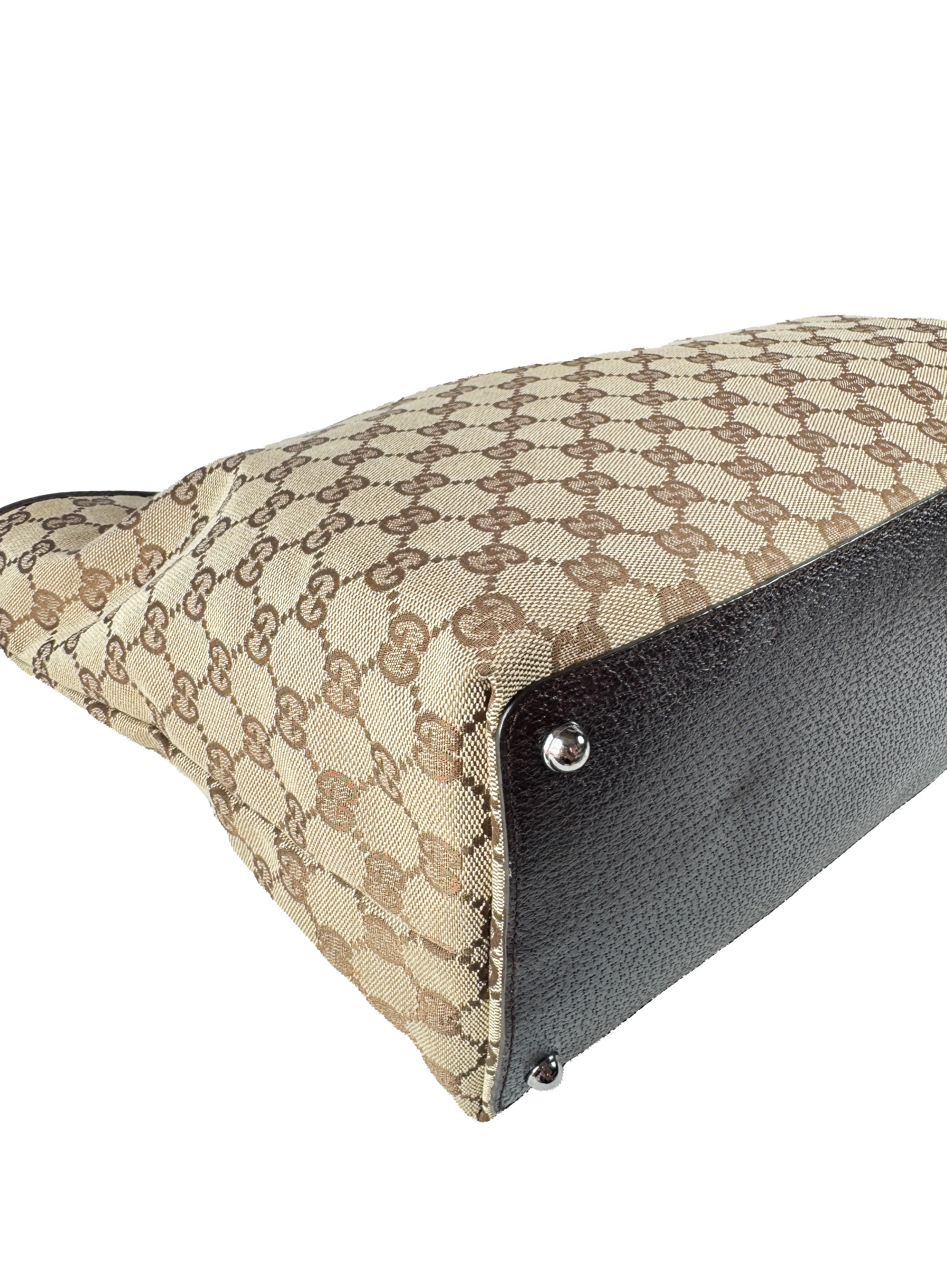 Gucci brown signature GG tote 120888 204991