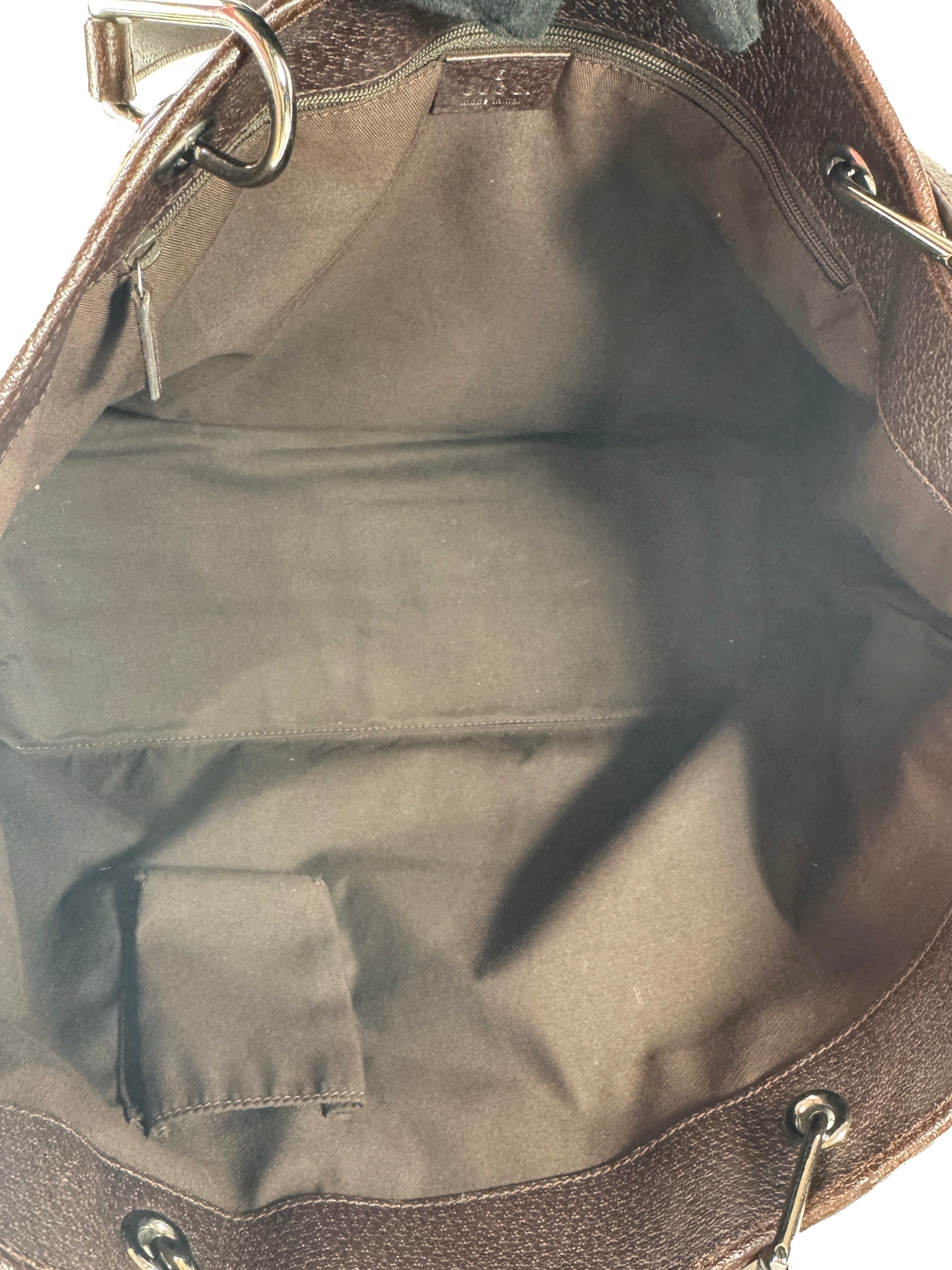 Gucci brown signature GG tote 120888 204991