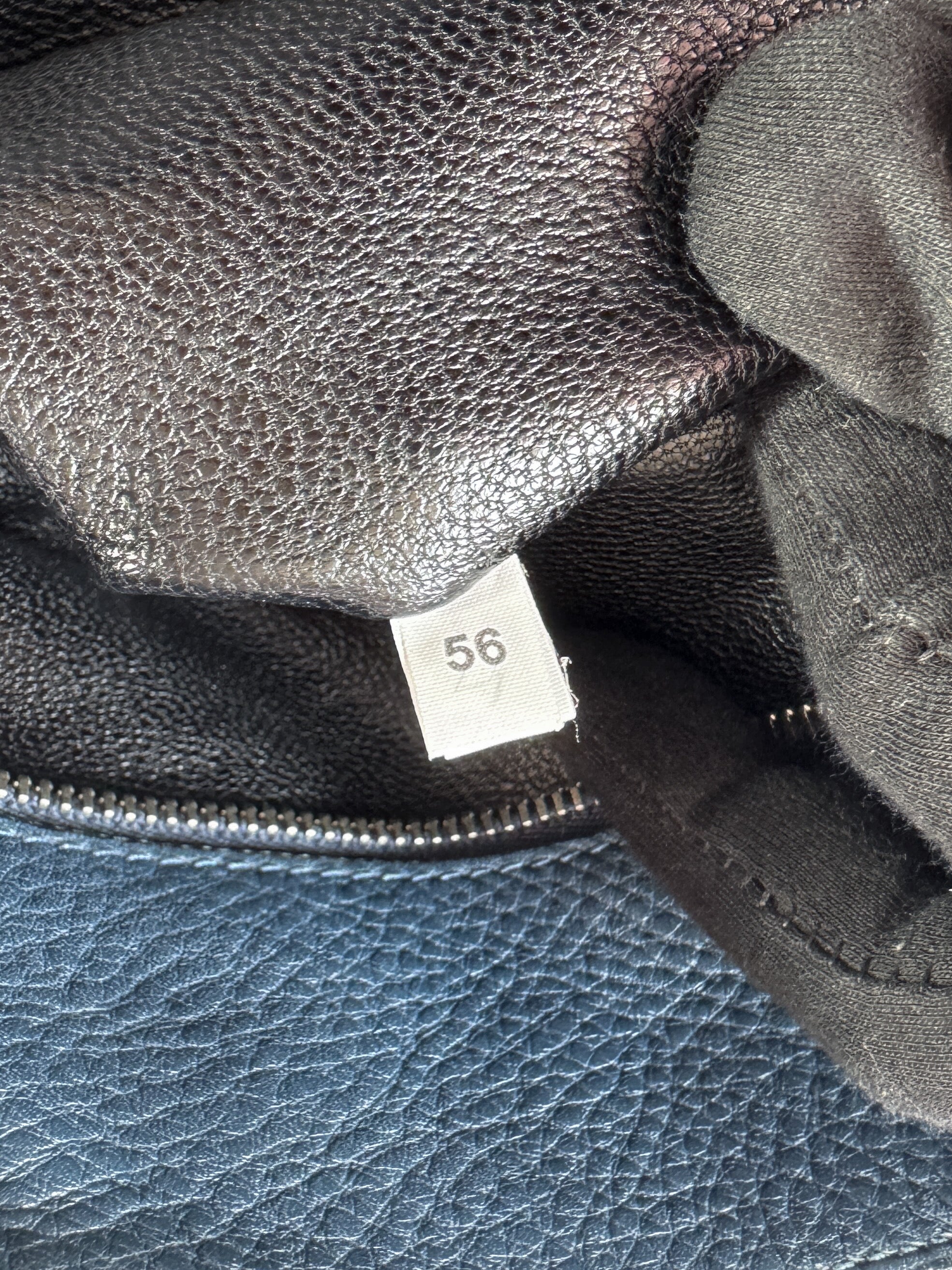 Prada Convertible Shopper Tote Vitello Daino Large Navy/black 56