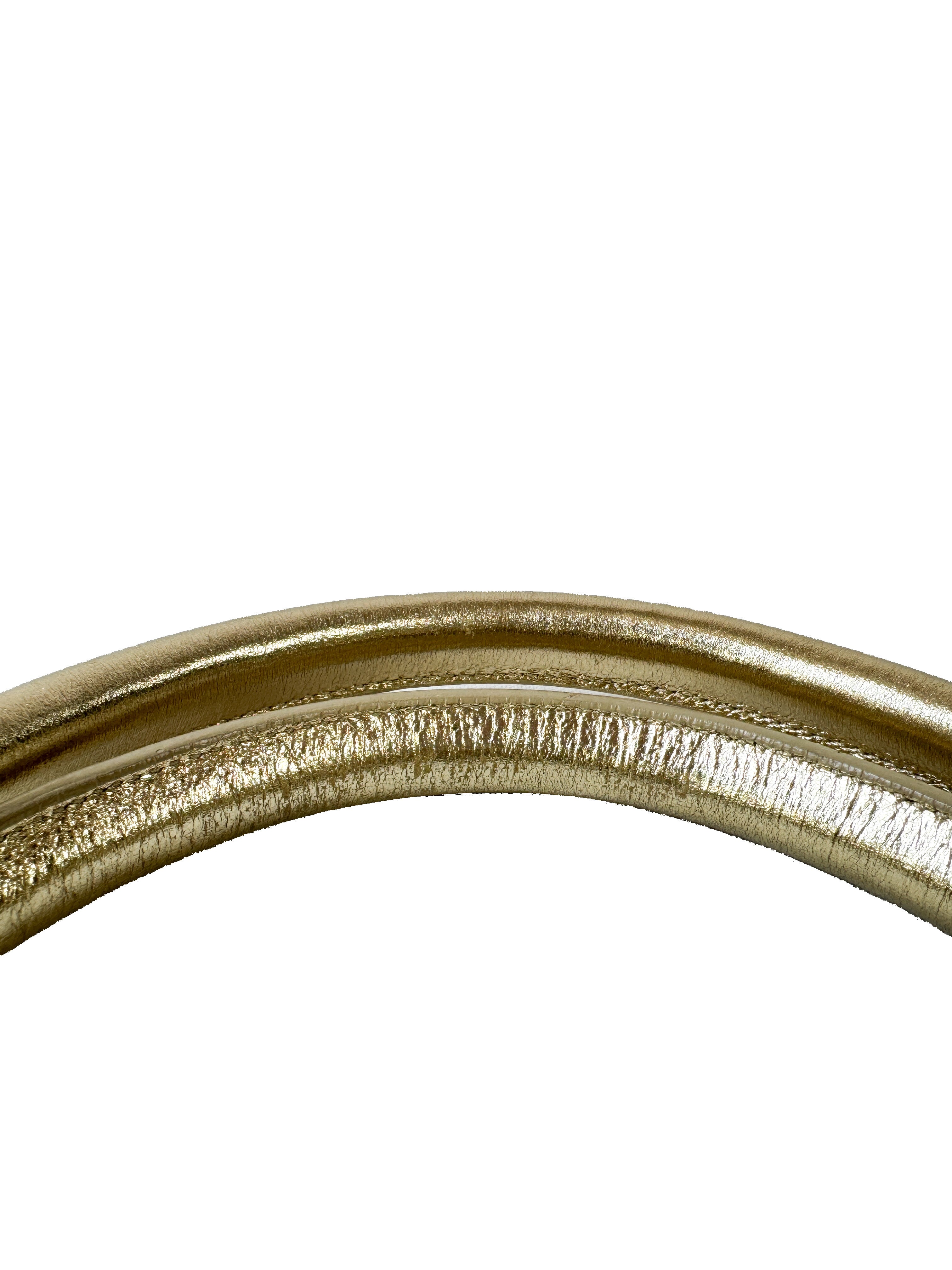 Burberry gold metallic leather Beaton ITPELANN5254FIR