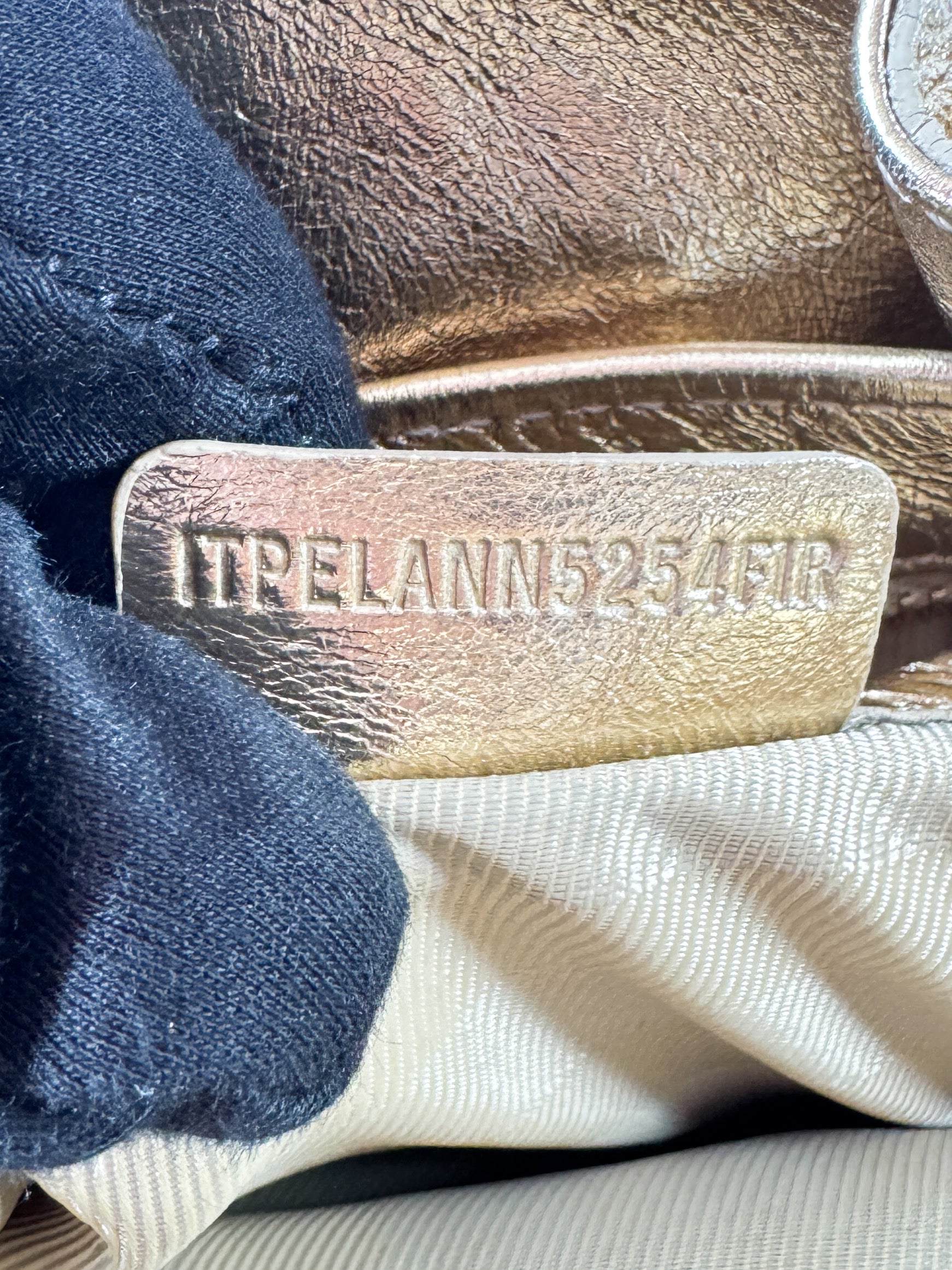 Burberry gold metallic leather Beaton ITPELANN5254FIR