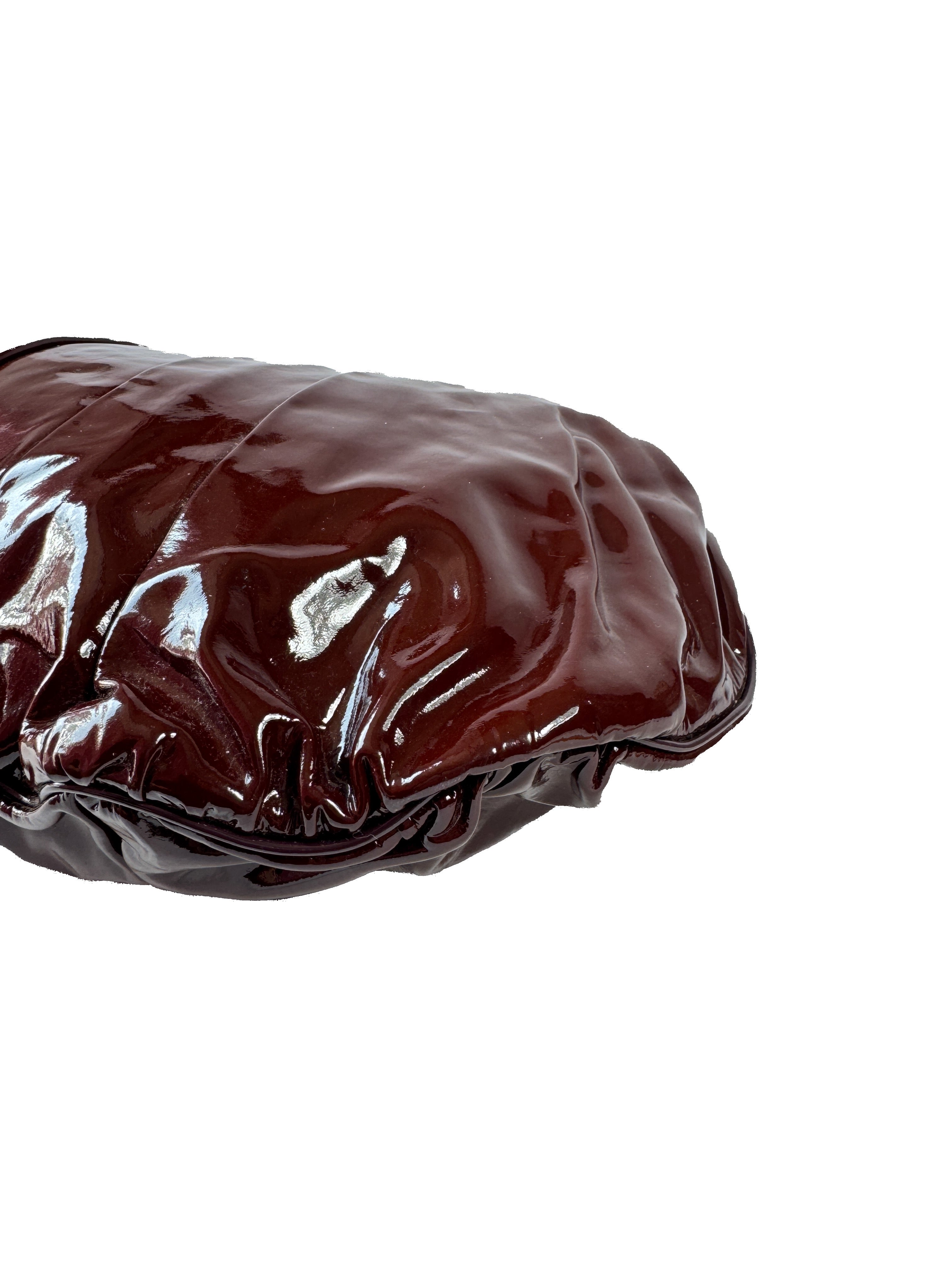 Gucci Hysteria burgundy leather patent leather bag 197016 001013