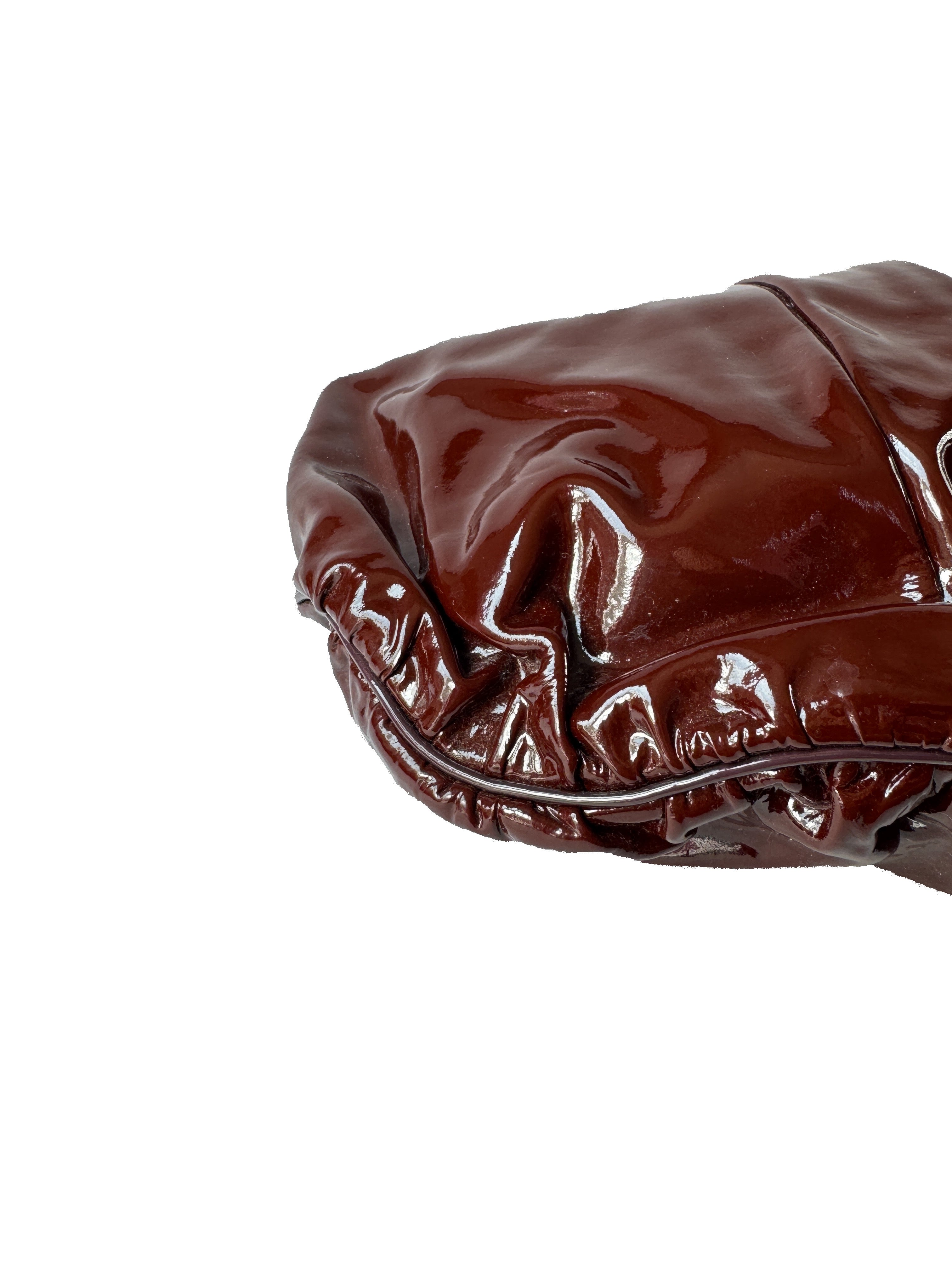 Gucci Hysteria burgundy leather patent leather bag 197016 001013