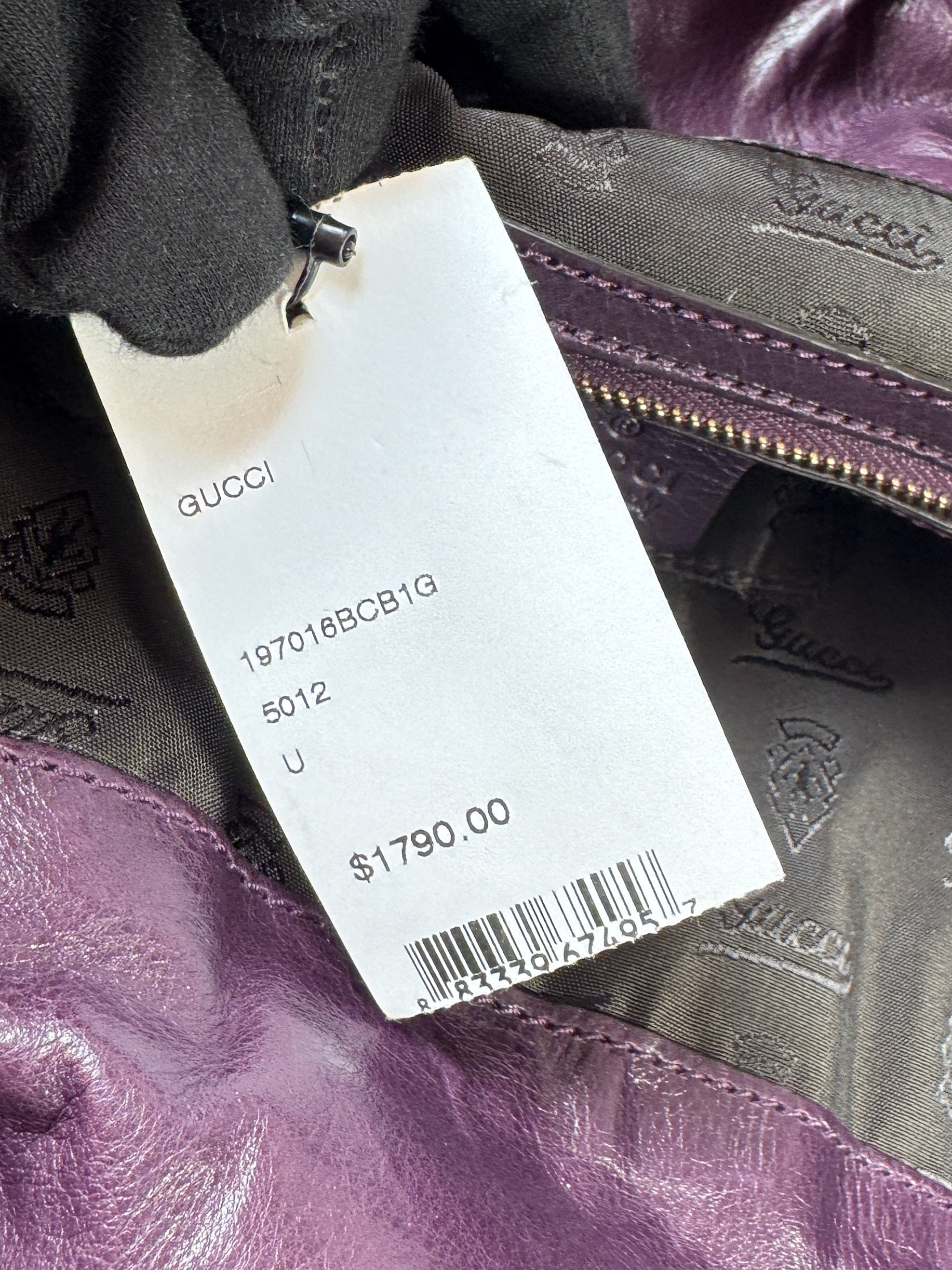 Gucci Hysteria burgundy leather patent leather bag 197016 001013