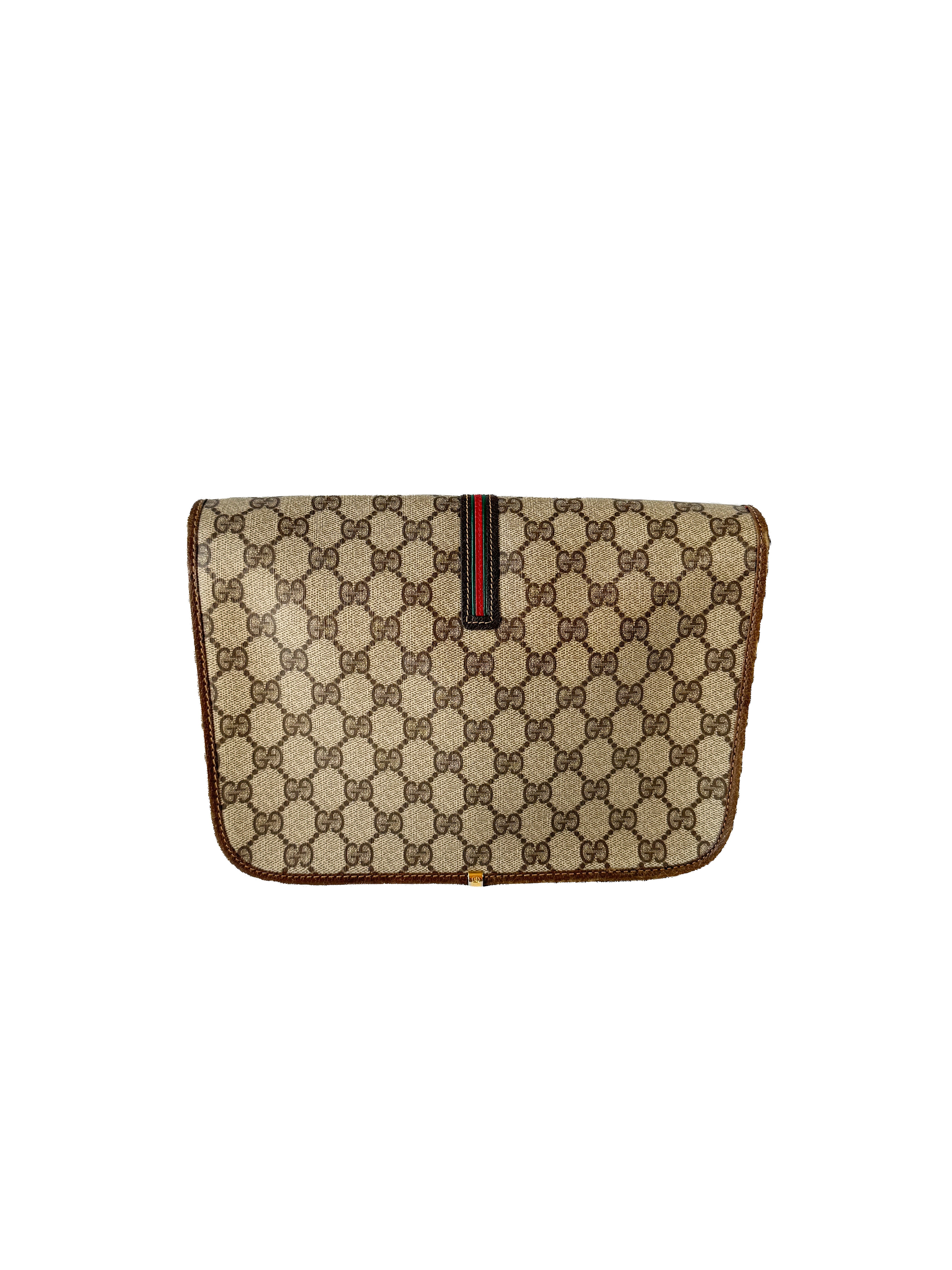 Gucci GG brown vintage Sherry line crossbody 001.116.0551