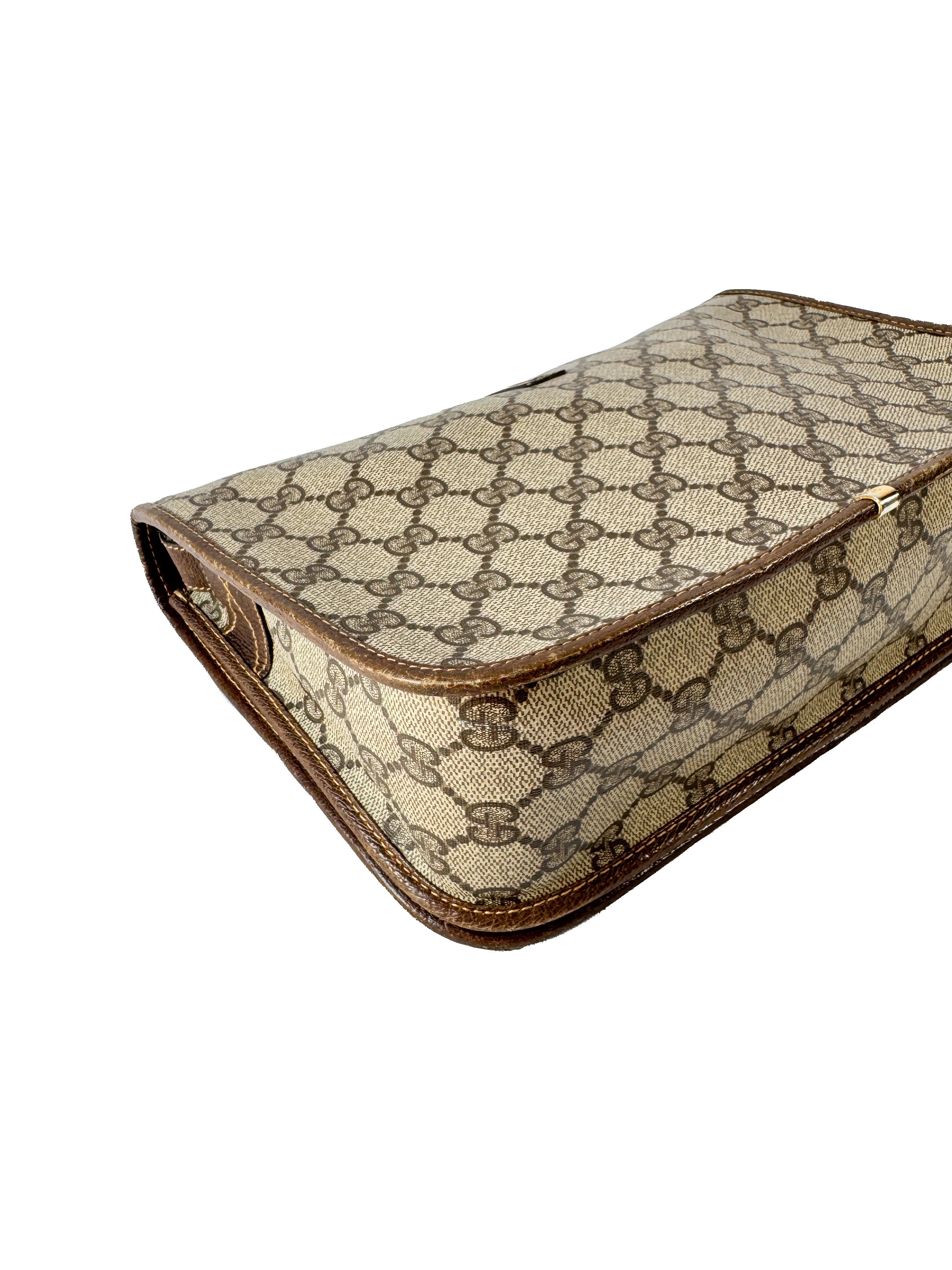 Gucci GG brown vintage Sherry line crossbody 001.116.0551