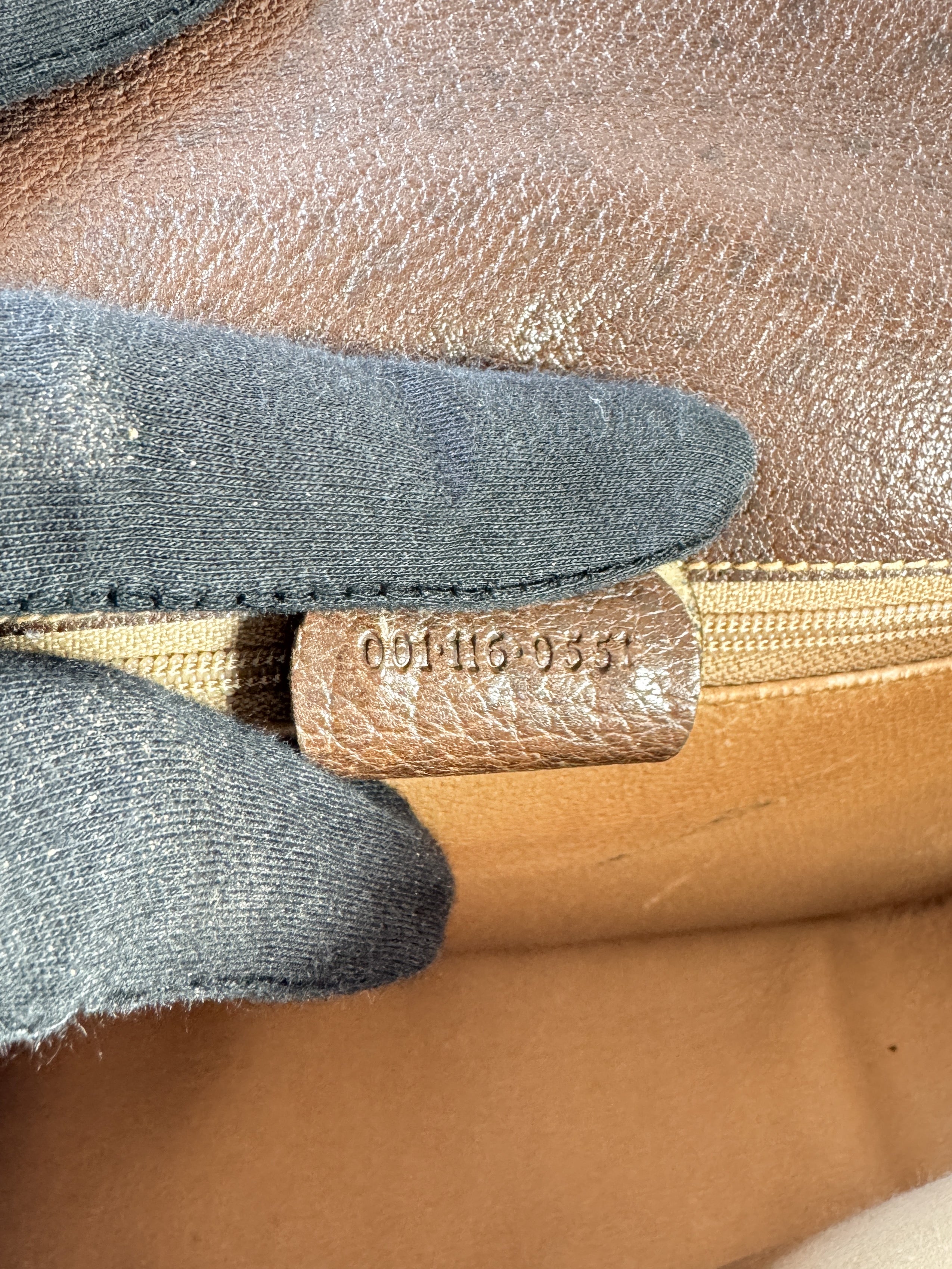 Gucci GG brown vintage Sherry line crossbody 001.116.0551