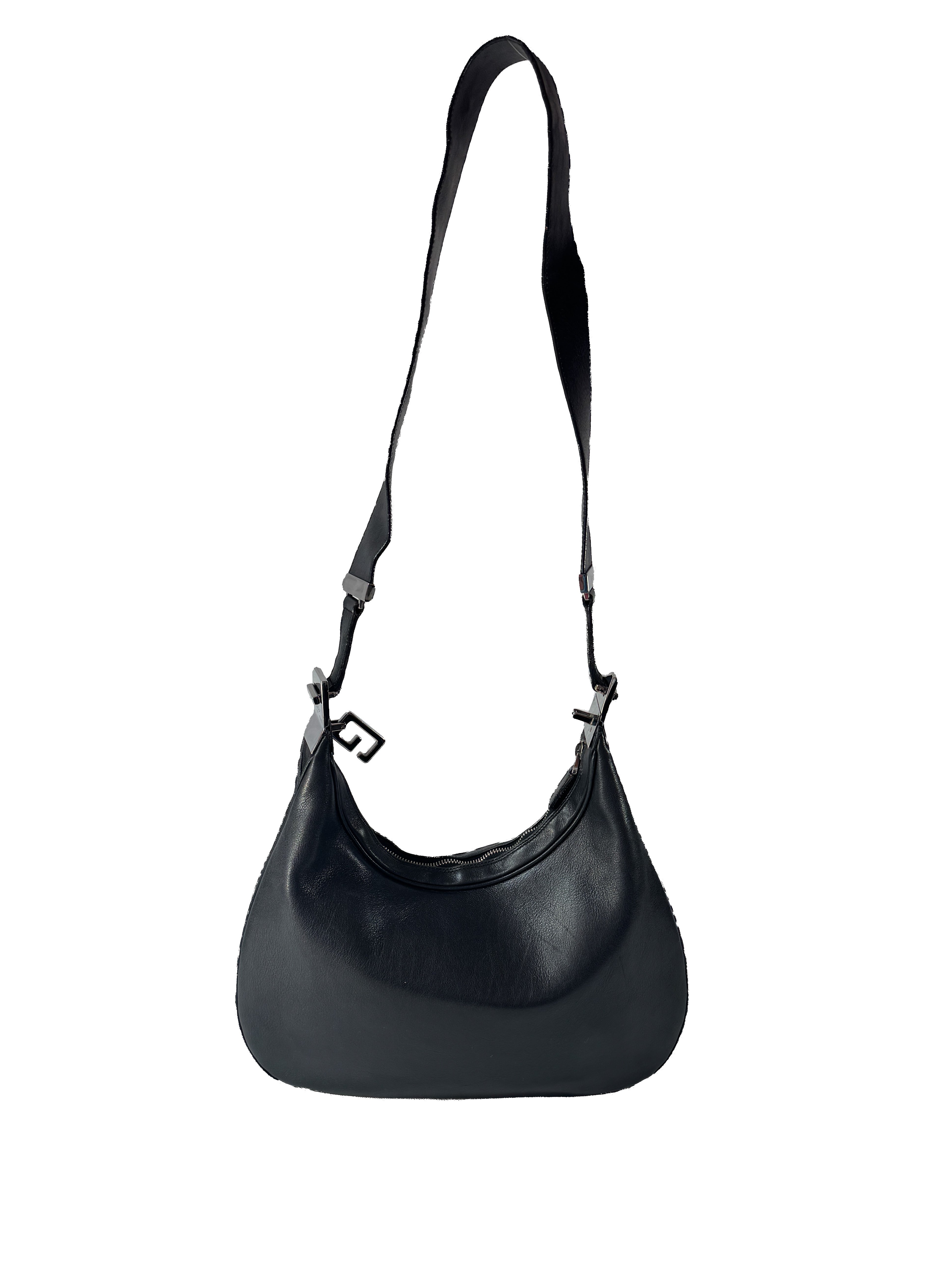 Gucci GG black leather Attache shoulder bag 001 3315 002058